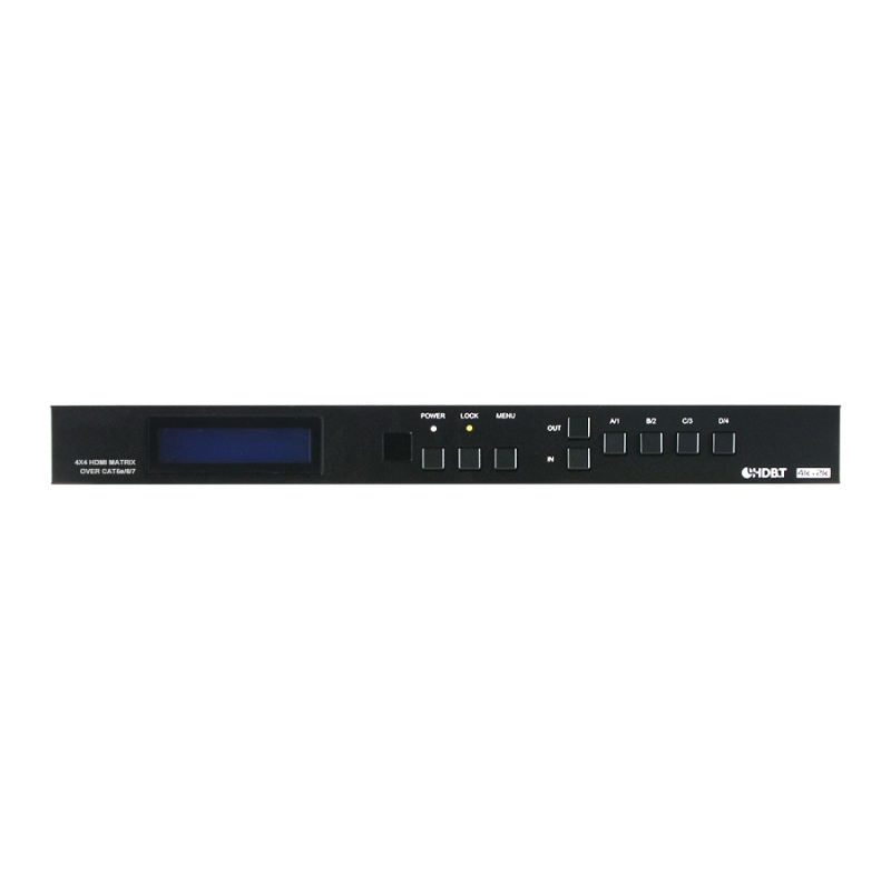 4K UHD 4×4 HDMI OVER HDBASET MATRIX WITH 24V POC