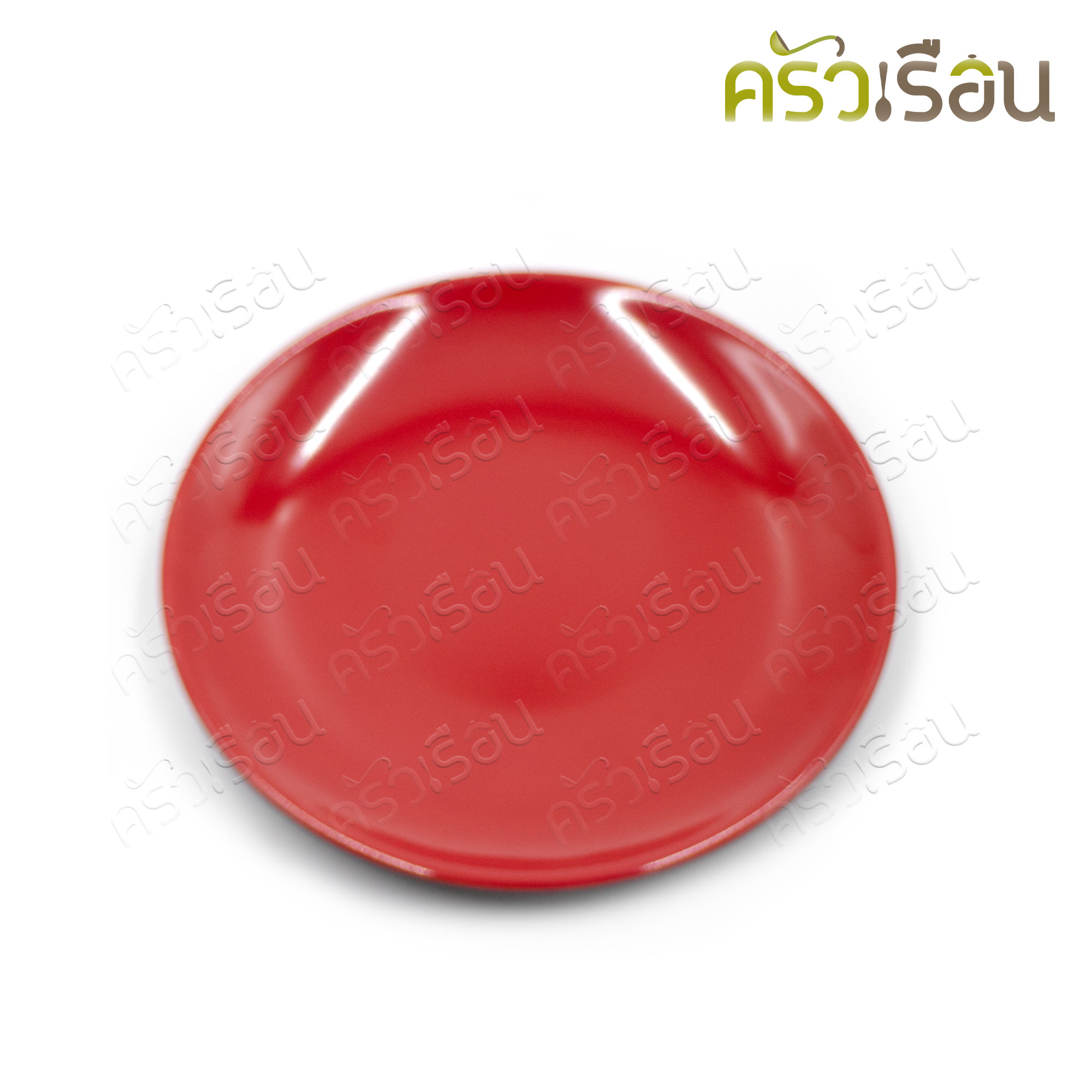 SB จานกลม ตื้น ทรงญี่ปุ่น เมลามีน 6 นิ้ว สีดำ-แดง B226-6