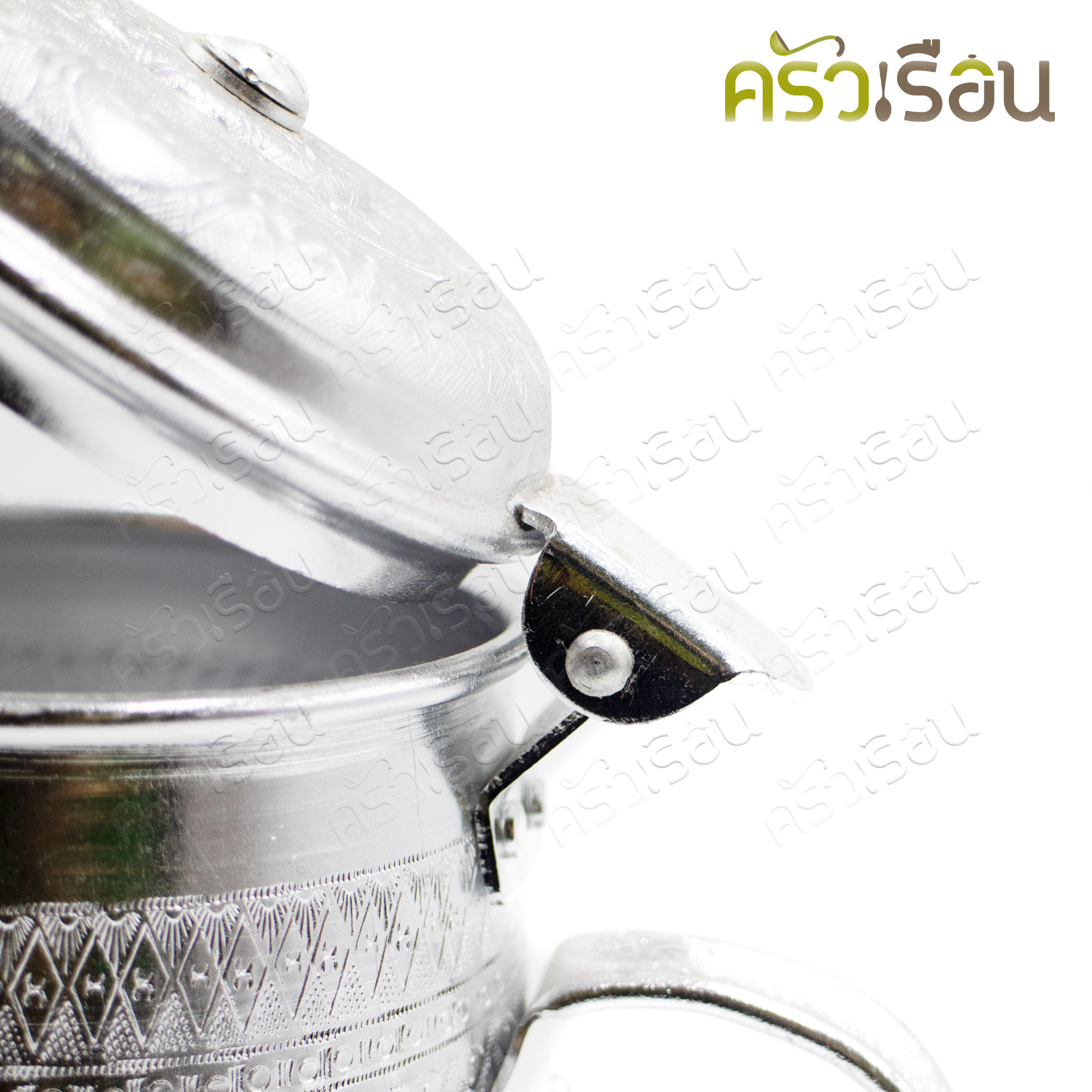 Diamond brand กาน้ำ อลูมิเนียม ทรงกรวย ฝาบานผับ ลายไทย ก้น Ø 13 ซม. ความจุ 2 ลิตร ตราเพชร A 513 L