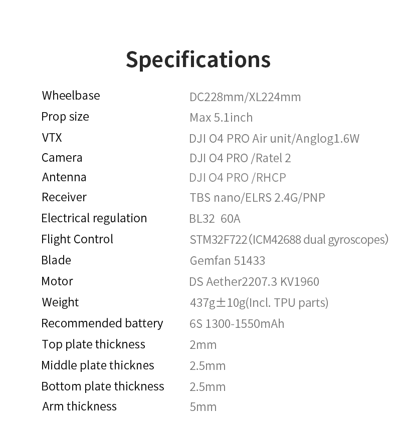 [D5-1] DeepSpace SEEKER5 5inch freestyle FPV Drone DJI O4 PRO with GPS 6S อุปกรณ์โดรน Drone