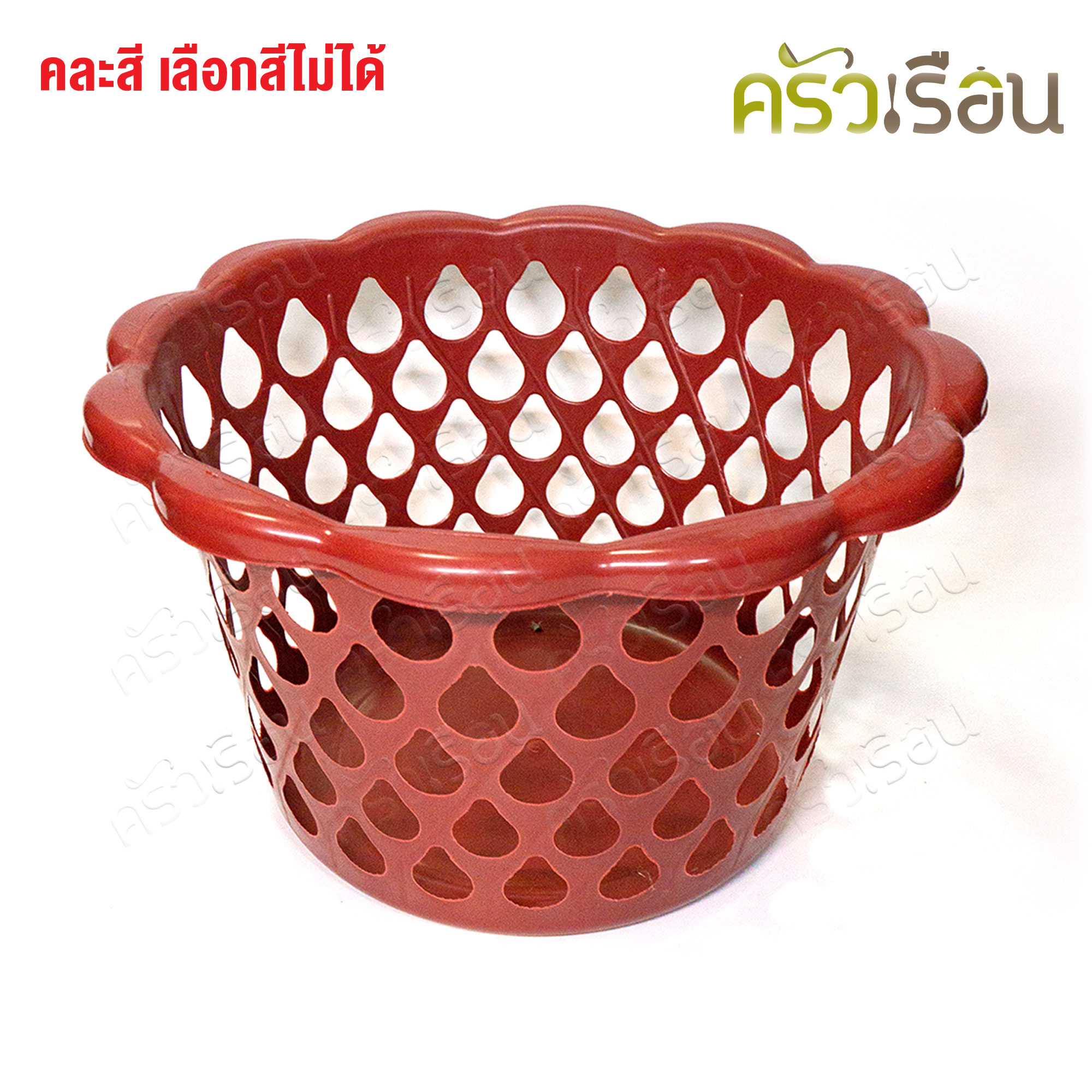 BIG ONE ตะกร้าผ้า พลาสติก ลายหยดน้ำ สีเข้ม 43 x 26 ซม. 214/1 คละสี