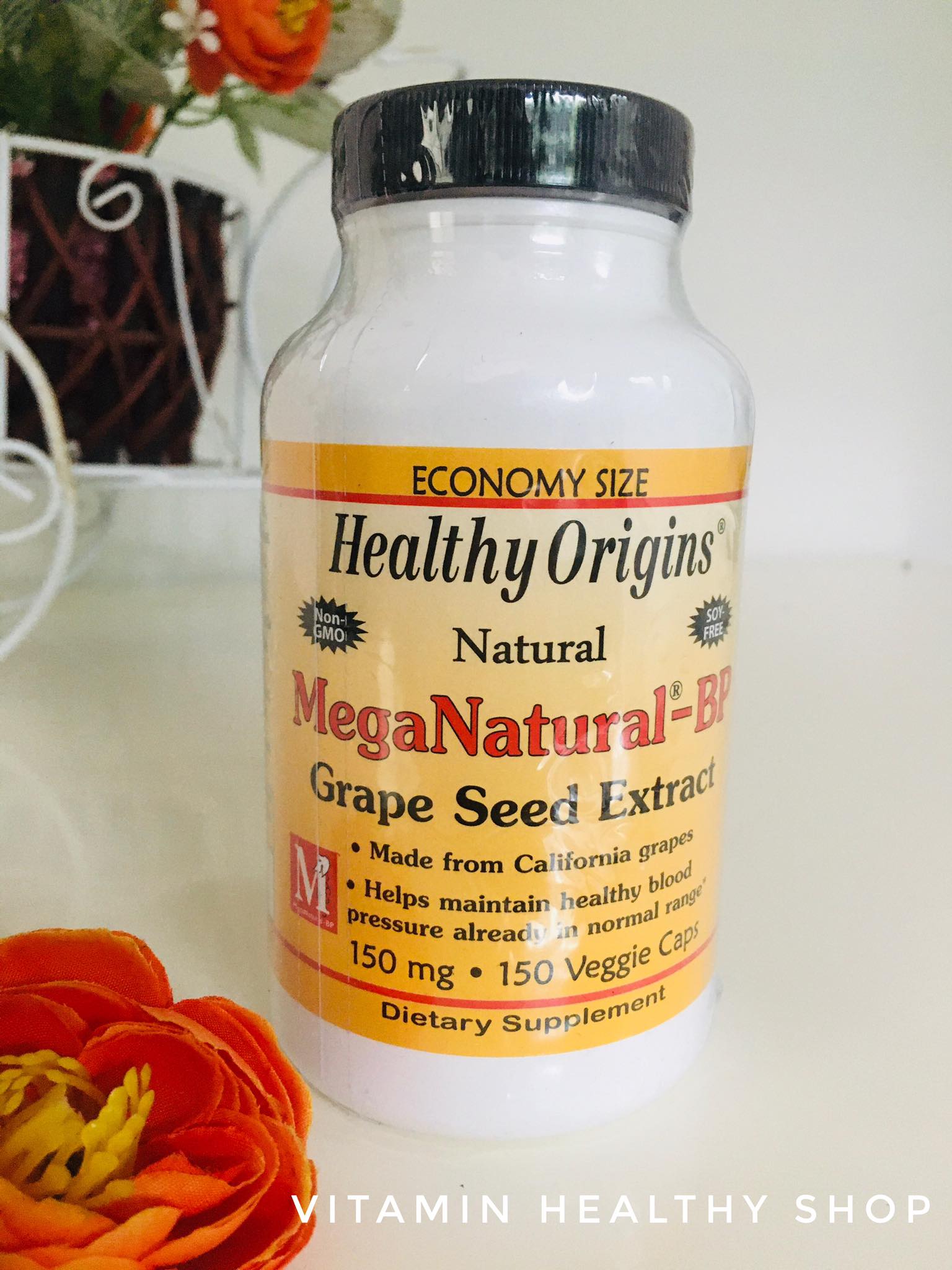 Healthy Origins, MegaNatural-BP Grape Seed Extract, 150 mg, 150 Capsules