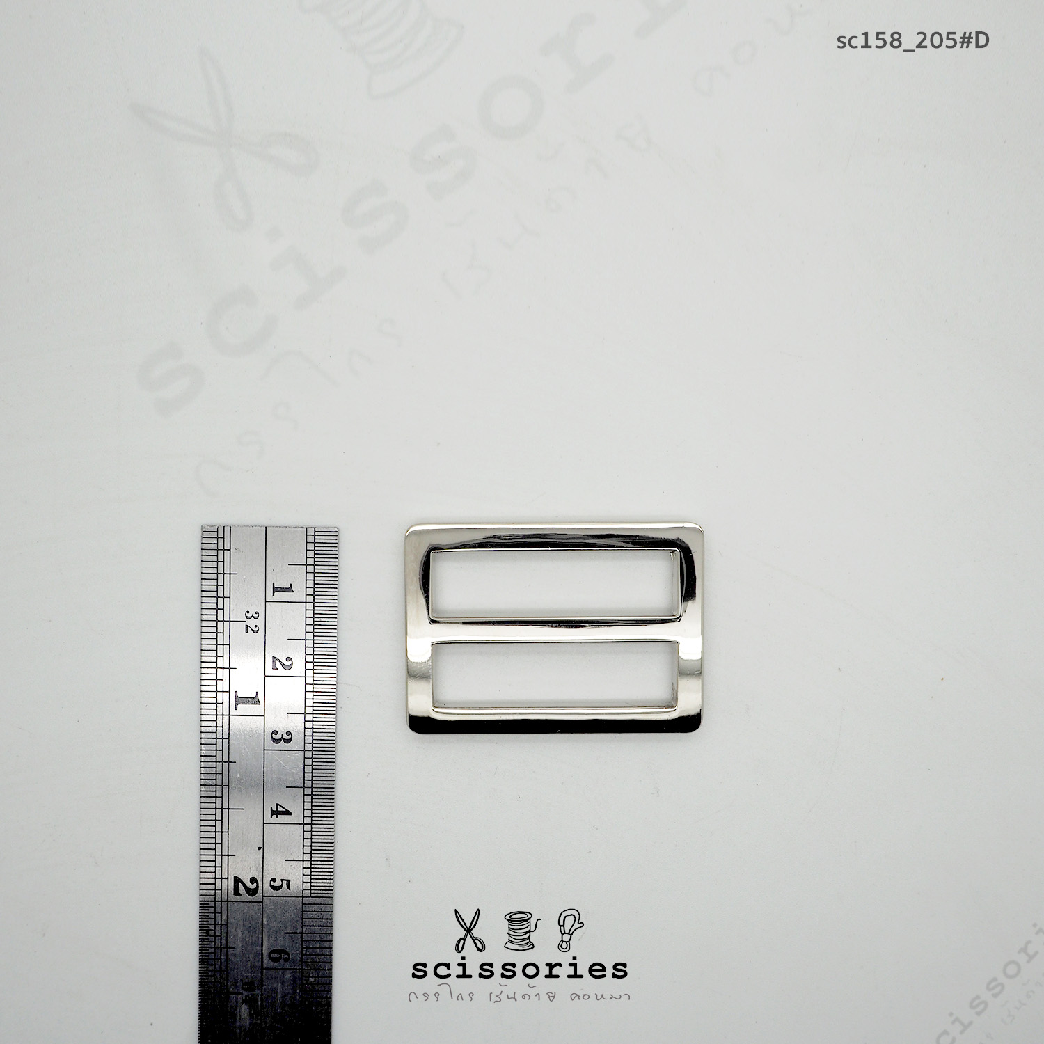 ตัวเลื่อน 1.2 นิ้ว สีเงิน Silver /2ตัว