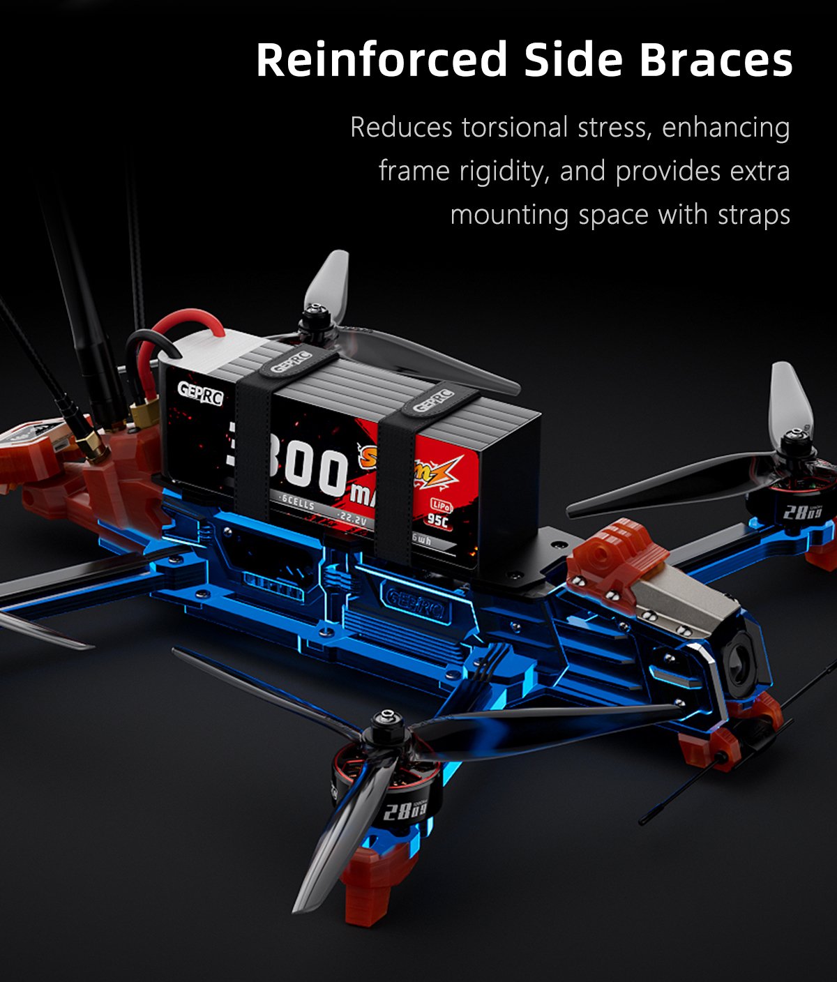 GEPRC MOZ7 V2 DJI O4 Pro | FC F722-BT | มอเตอร์ 2809 | ใบพัด 7.5" | RX ELRS 915/2.4G GemX ของเล่นบังคับวิทยุ