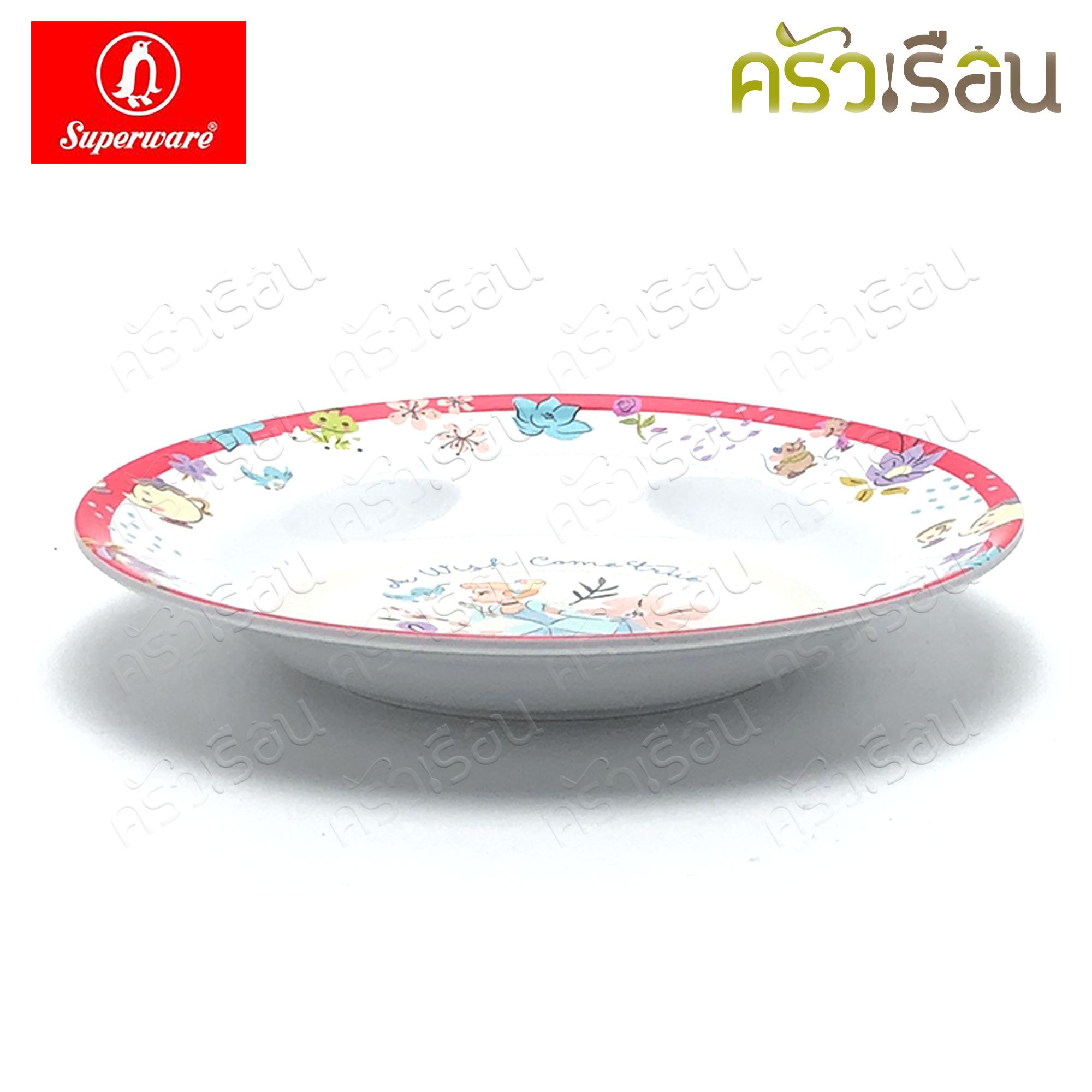 Superware ลาย Heart of Princess เจ้าหญิง Disney [ ราคาต่อชิ้น ] จาน หรือ ชาม หรือ ช้อนส้อม หรือ แก้วน้ำ เมลามีน