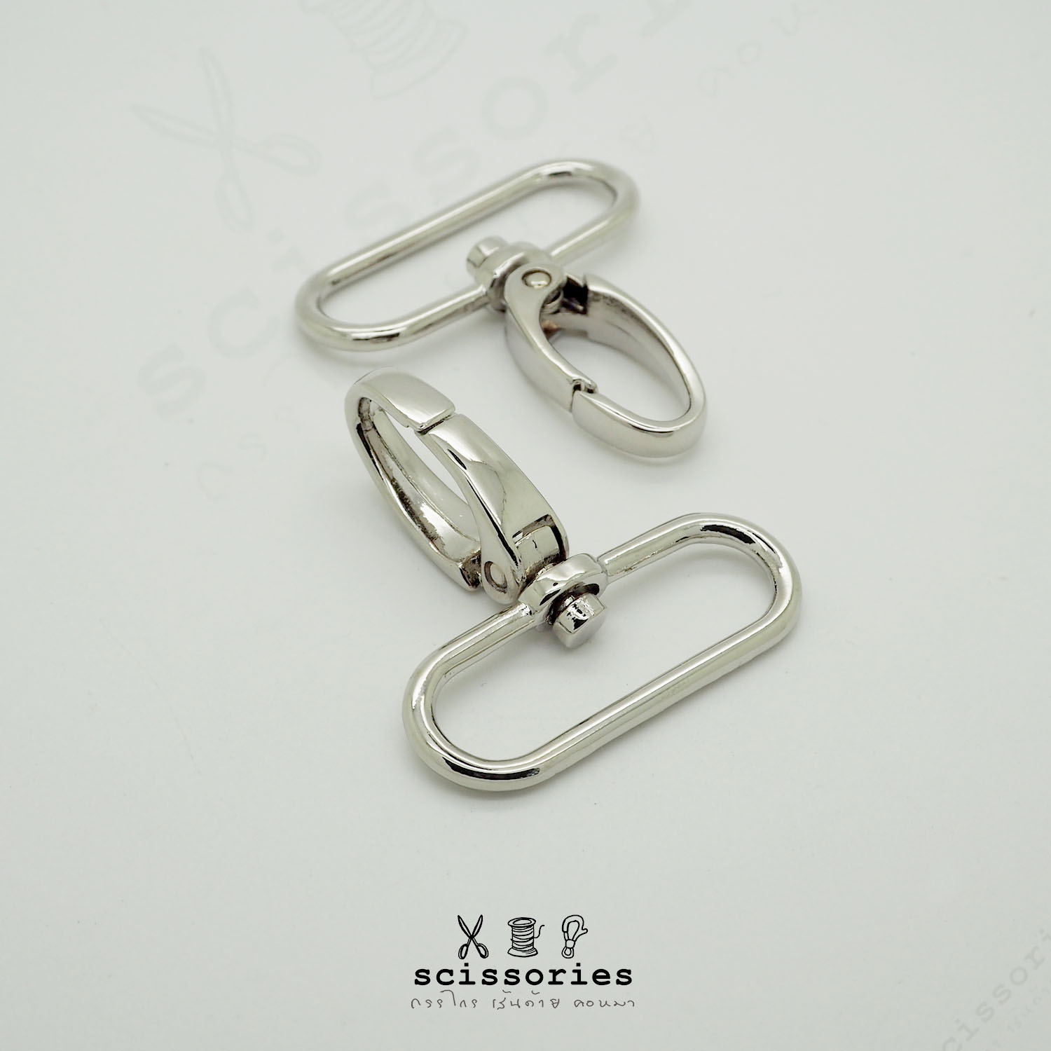 คอหมา 1.5in สีเงิน/2 ตัว