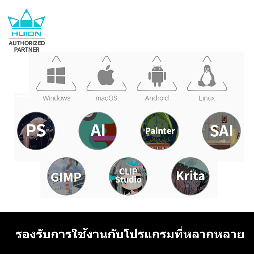 Huion PenDisplay Kamvas24Plusพร้อมส่ง(ประกัน2ปี-มีศูนย์ไทย)เมาท์ปากกาพร้อมหน้าจอสำหรับวาดภาพกราฟฟิก Kamvas24Plus