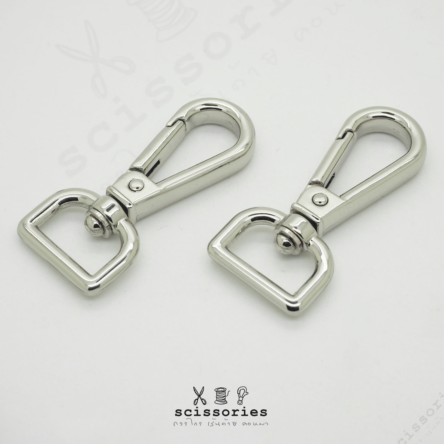 คอหมา1.6cm สีเงิน 2 ตัว