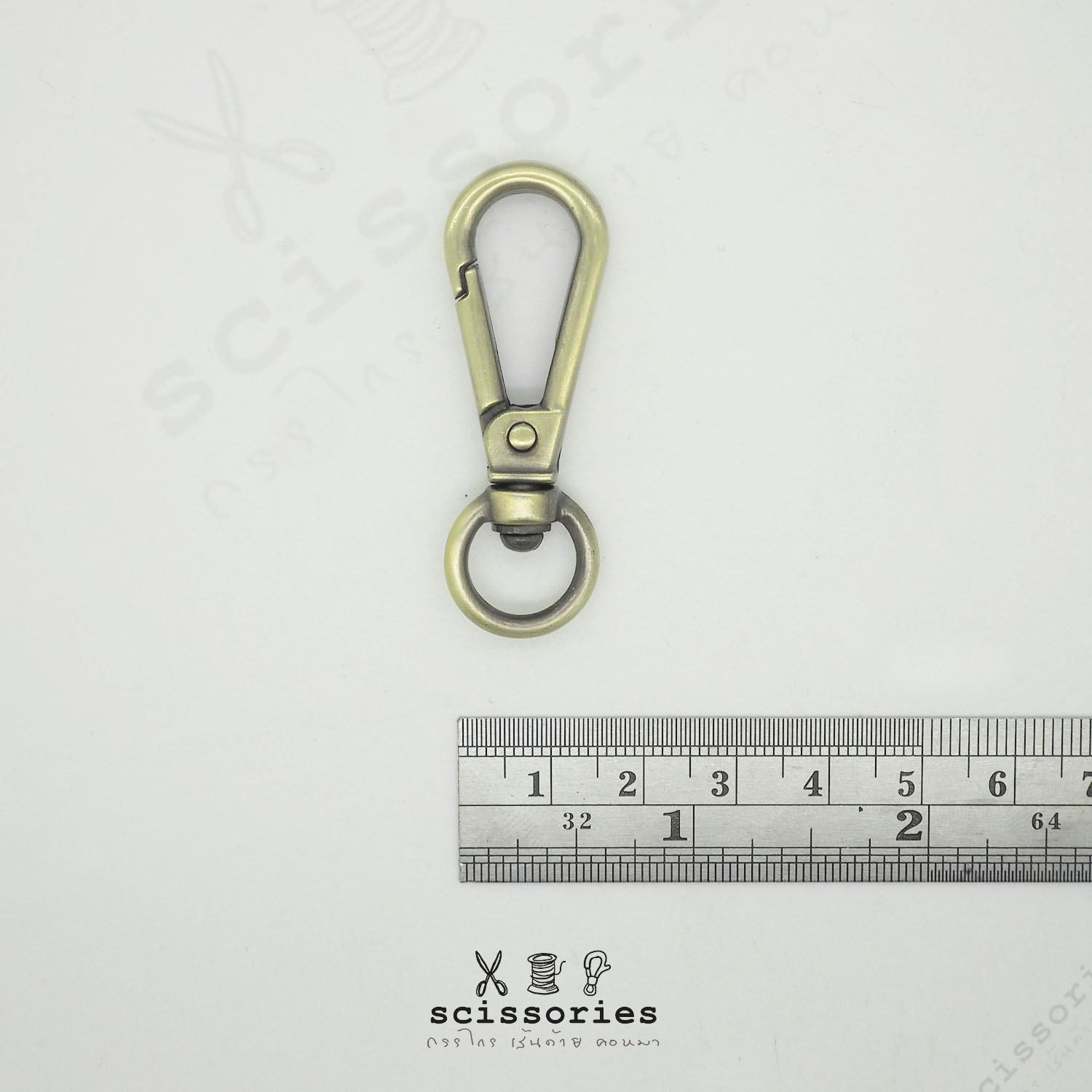 คอหมาเกี่ยว ท้ายห่วง กว้าง 1.2cm สีเหลืองปัด 2 ตัว