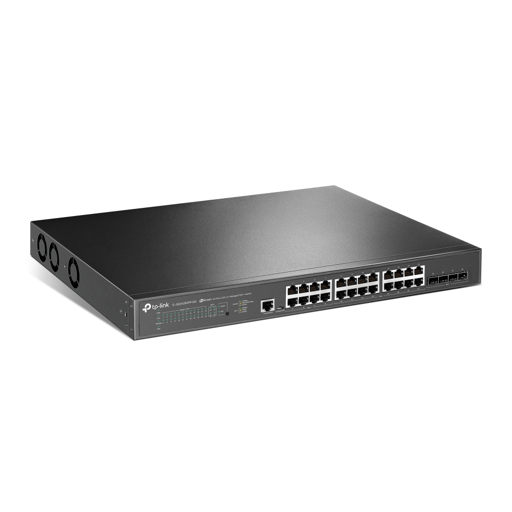 TL-SG3428XPP-M2 JetStream 24-Port 2.5GBASE-T and 4-Port 10GE SFP+ L2+ Managed Switch with 16-Port PoE+ & 8-Port PoE++