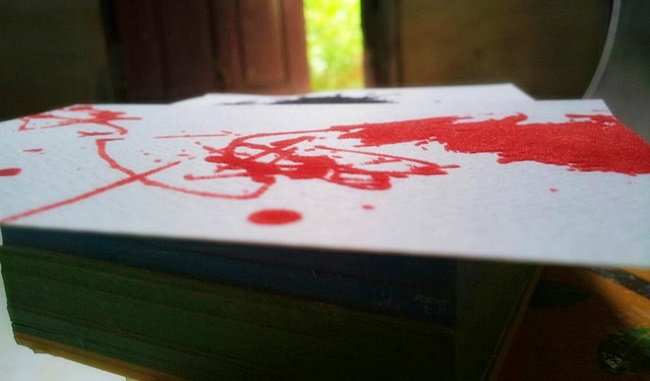 รับพิมพ์การ์ดอวยพร พิมพ์กำมะหยี่ หลากสี ลายนามธรรม สำหรับคนสบายสไตล์เซอร์ๆ