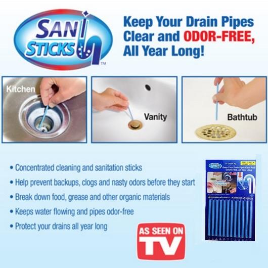 แท่งทำความสะอาดท่อน้ำ Sani Sticks