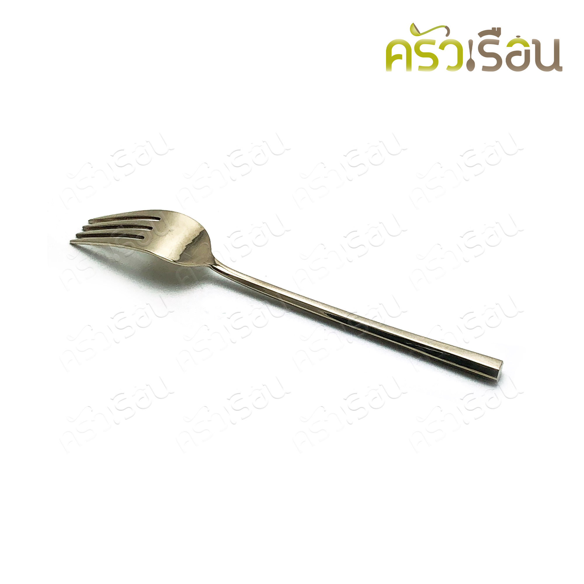 BRASS ช้อนส้อม ทองเหลืองแท้ ด้ามหกเหลี่ยม ยาว 20 ซม. ราคาต่อคู่