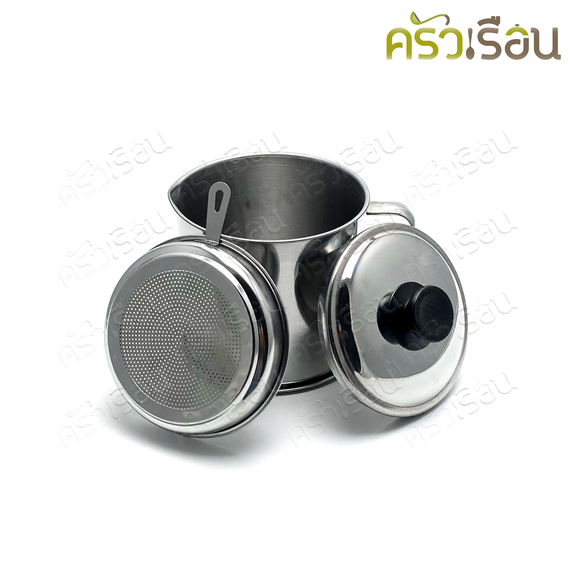 FOFO หม้อกรองน้ำมัน สเตนเลส 1.5 ลิตร 14 x 15 ซม.. SH815 หม้อกรอง ตราโฟโฟ