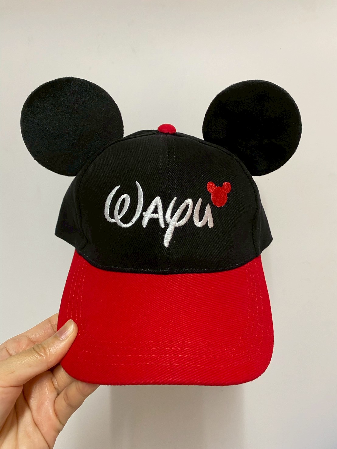 หมวกแก๊ปมิกกี้เมาส์ไซส์เด็ก ปักชื่อ (Mickey Mouse)