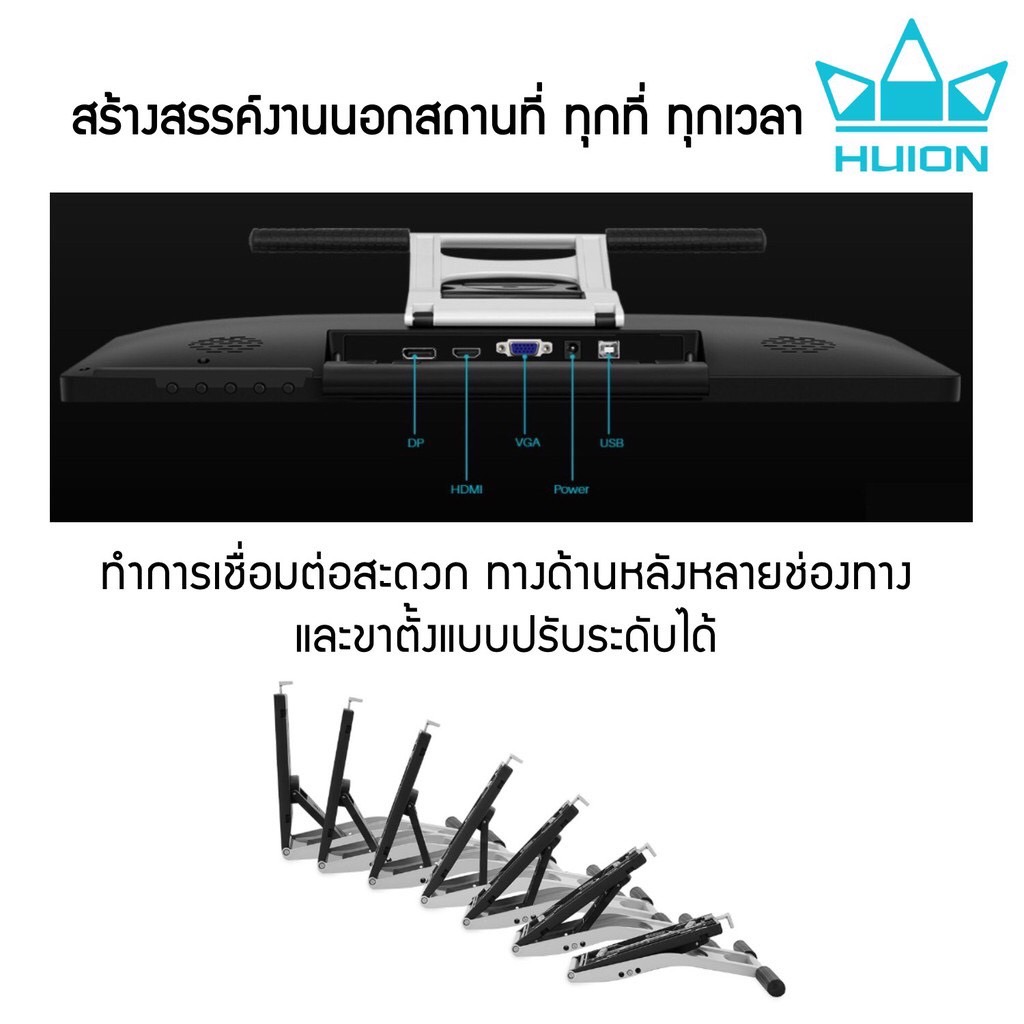 Huion Pen Dipslay Kamvas 20(รับประกัน 2 ปี-มีศูนย์ไทย) เมาส์ปากกาพร้อมหน้าจอสำหรับวาดภาพกราฟฟิก Kamvas 20