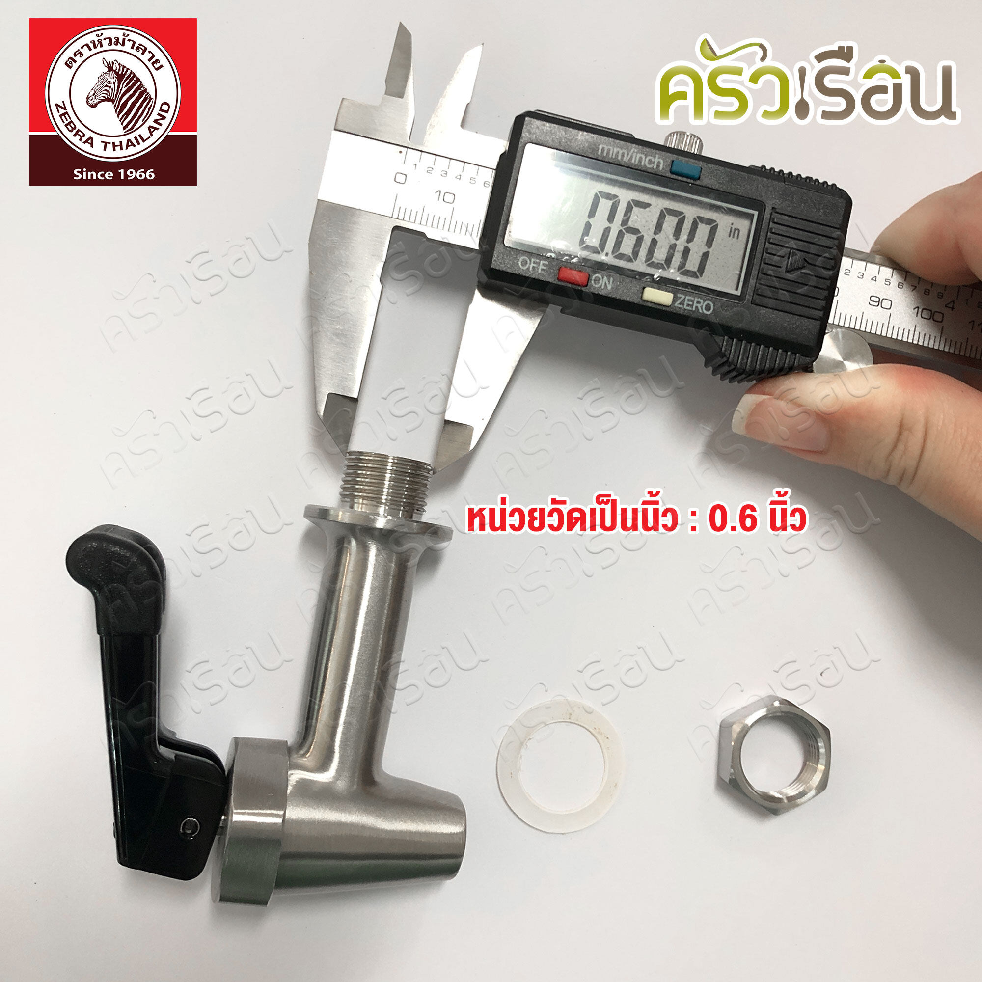 ZEBRA cooler faucet set, square head, stainless steel, satin finish, 7.5 cm. 908135