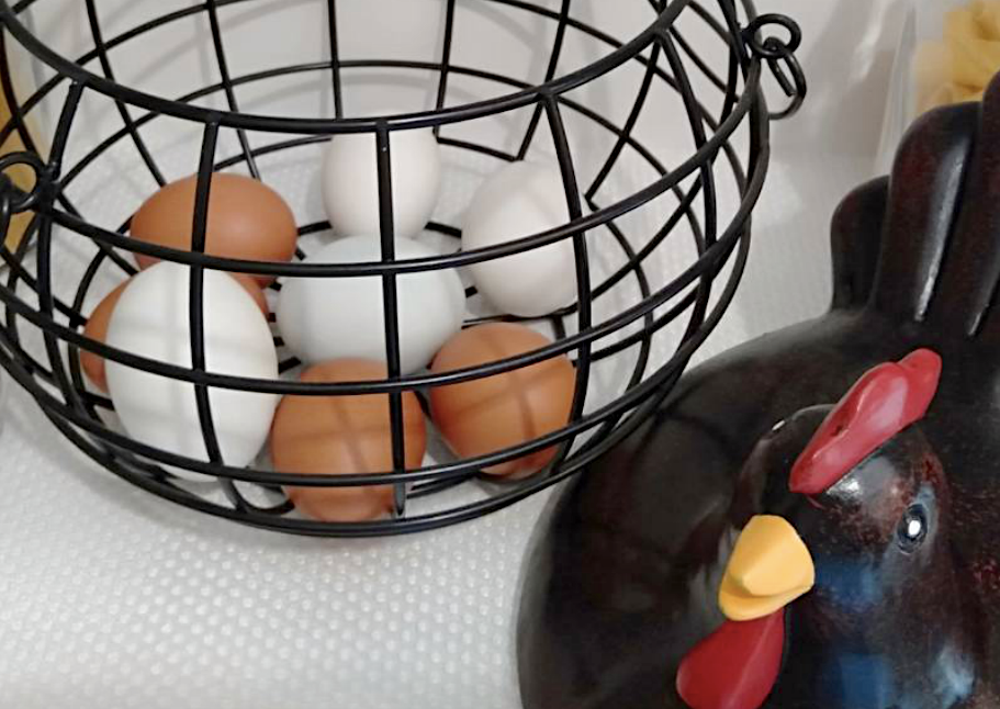 ตะกร้าใส่ไข่ ใส่ผักผลไม้ ลายแม่ไก่ตัวอ้วน