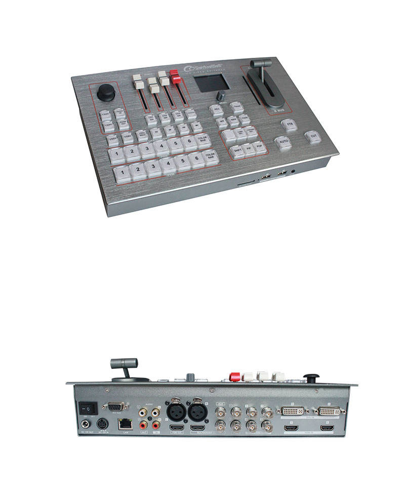 DeviceWell HDS6506: เครื่องสลับสัญญาณวิดีโอ Full HD 6 ช่อง แบบ All-in-One พร้อม Recording, Streaming, T-Bar และ Effects สำหรับ Live Events และสตูดิโอ