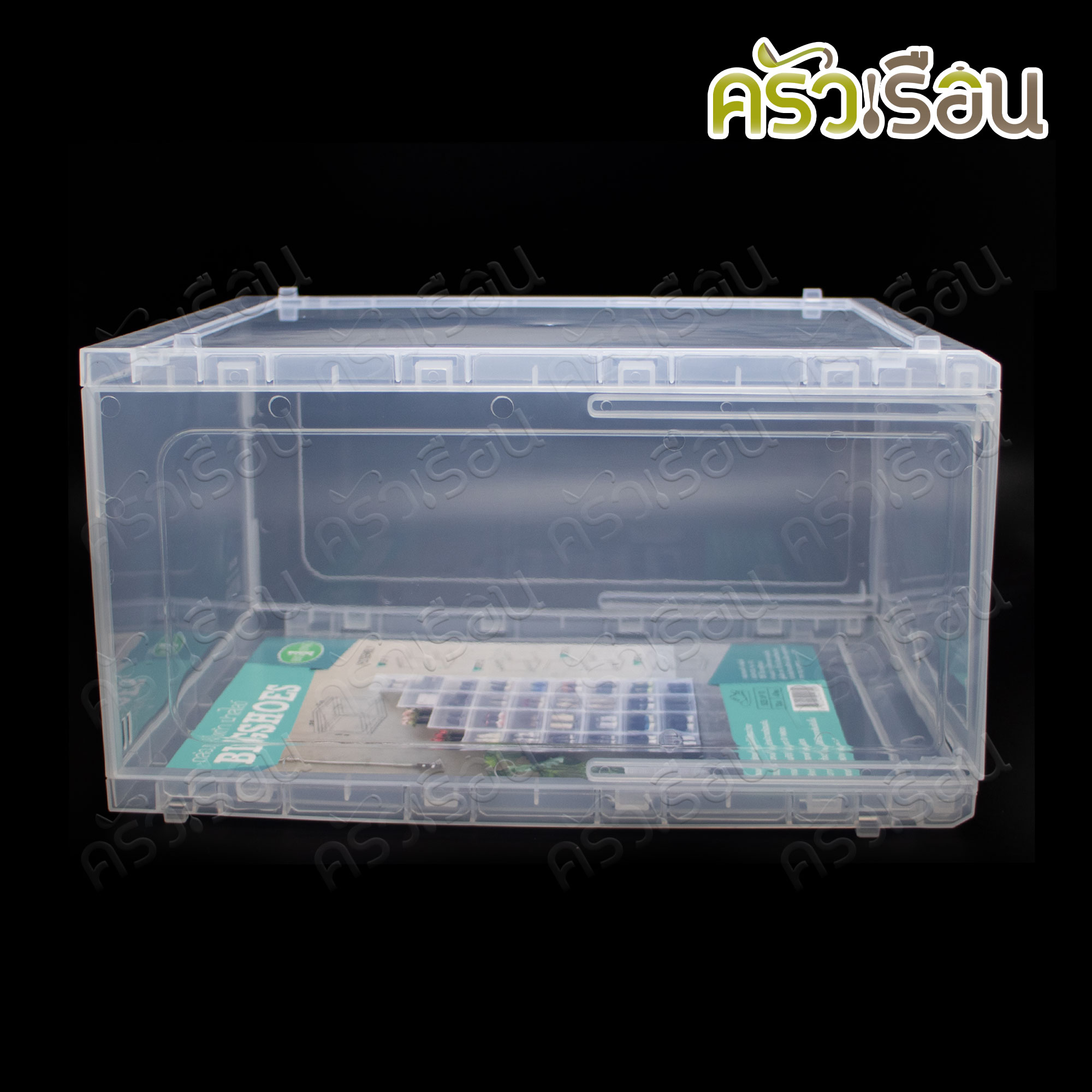 BIG ONE กล่องรองเท้า ฝาสไลด์ข้าง 27x35x20 ซม. BIGSHOES No.413 วางซ้อนได้