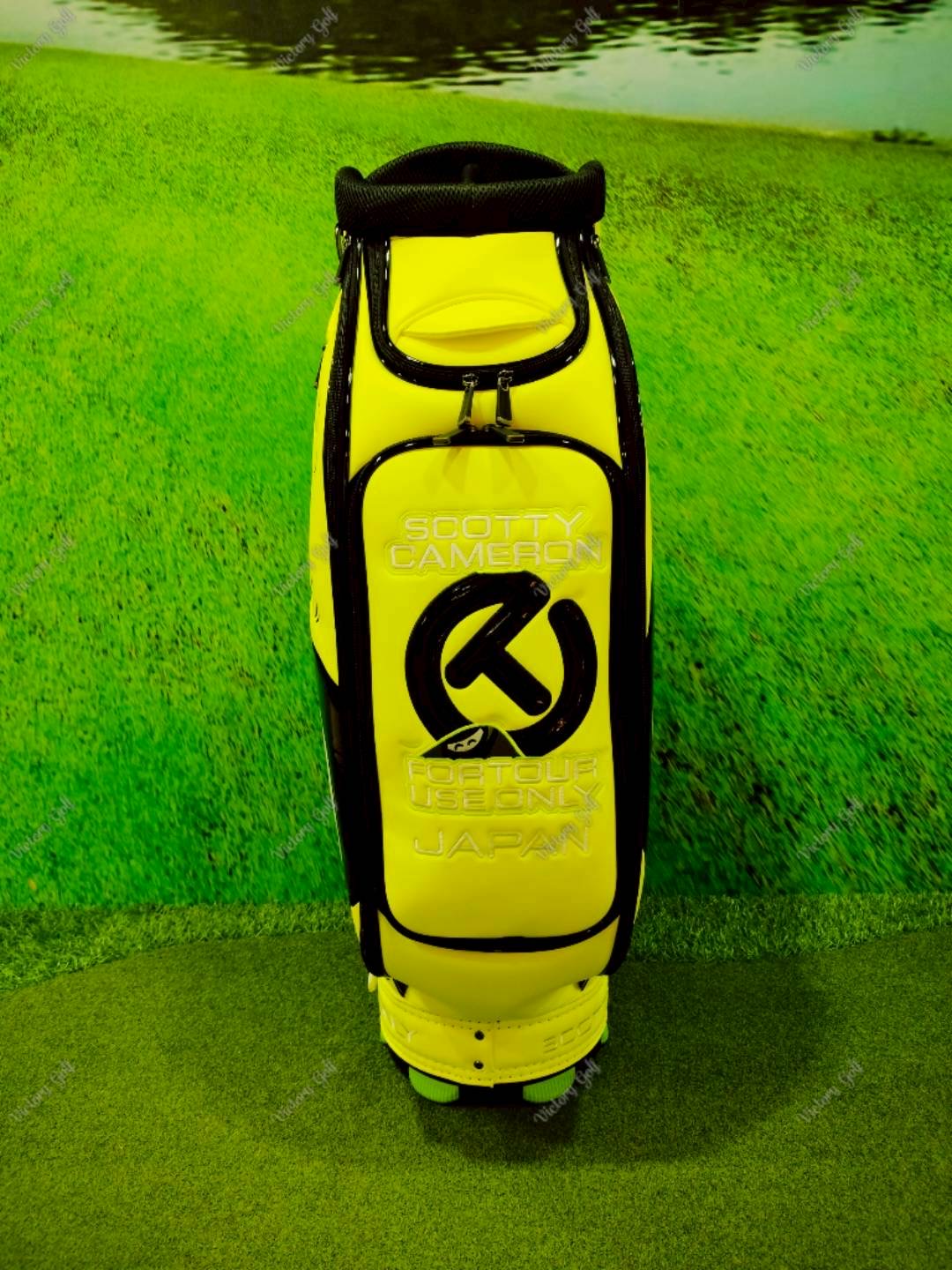 Golf Bag Scotty Cameron Tour ( PU Material ) 9.5” Neon-Yellow Color