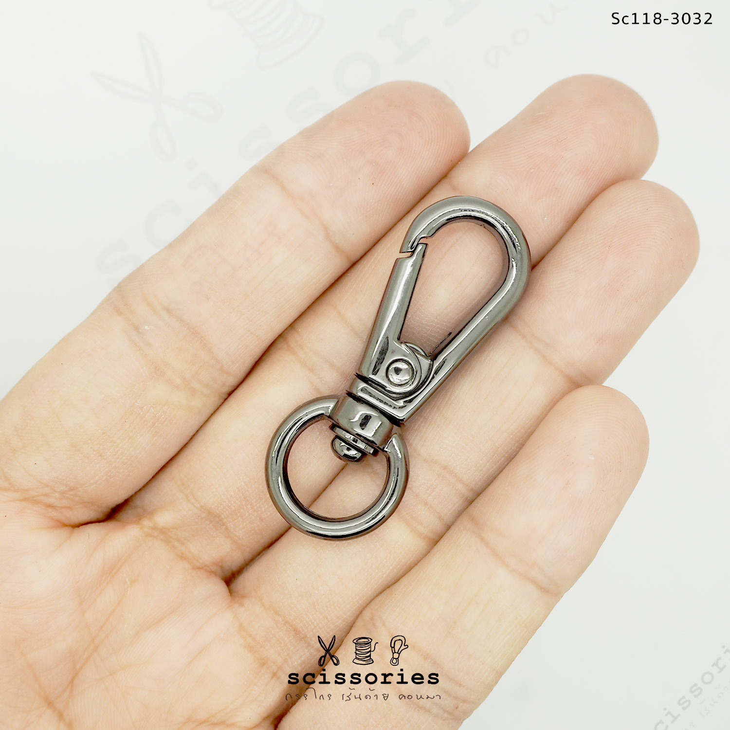 คอหมา 1.1cm สีบอนด์ดำ/2 ตัว