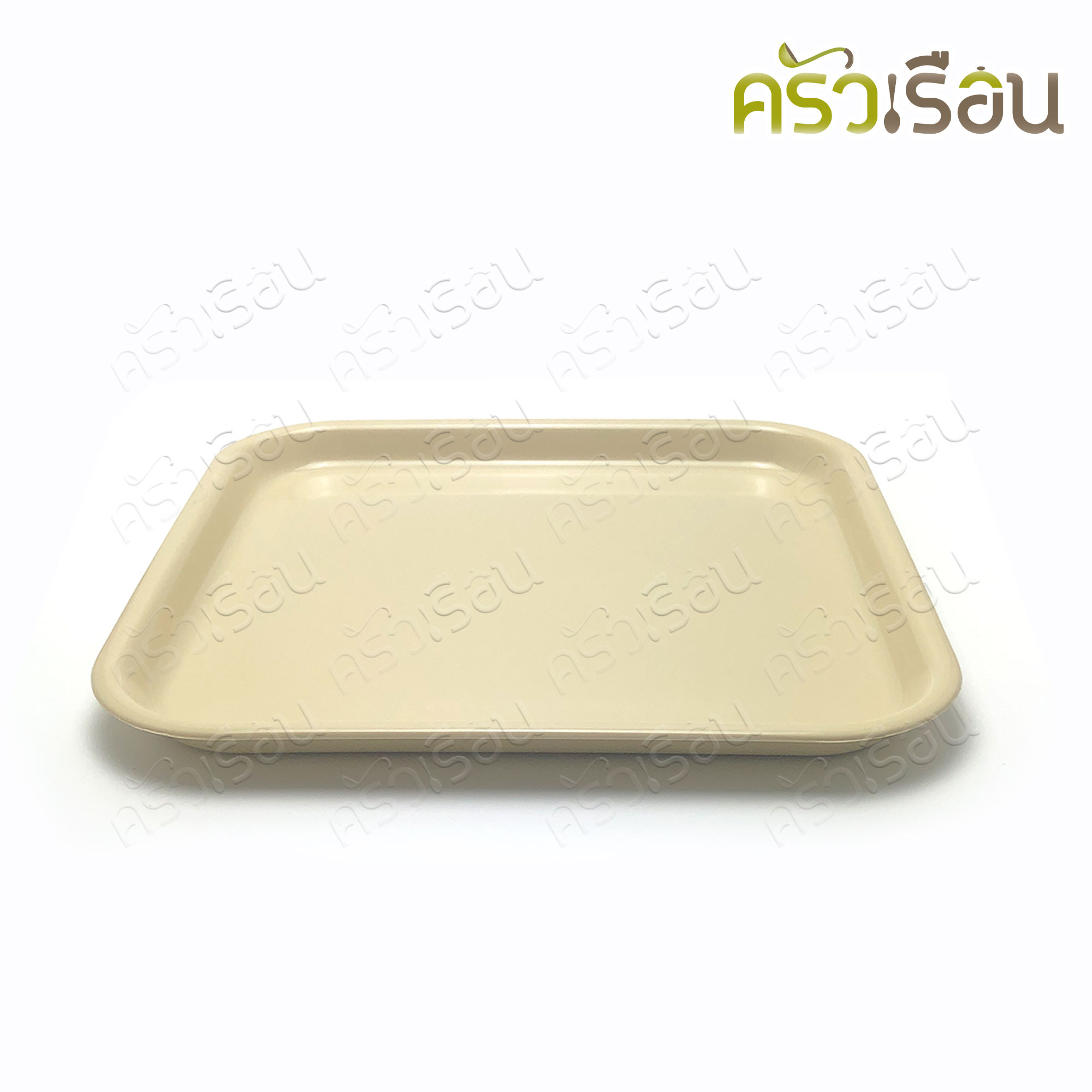 Reangwa Standard [ราคาต่อใบ] ถาดเหลี่ยม จัตุรัส พลาสติก 33 x 33 x 2.5 ซม. RW0484