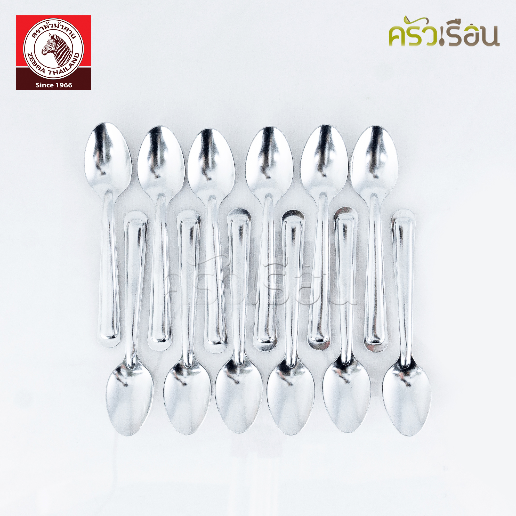 ZEBRA Coffee Spoon (Pack 12 Pcs.) 1.0 mm 2.7 x 13.2 cm. 100110