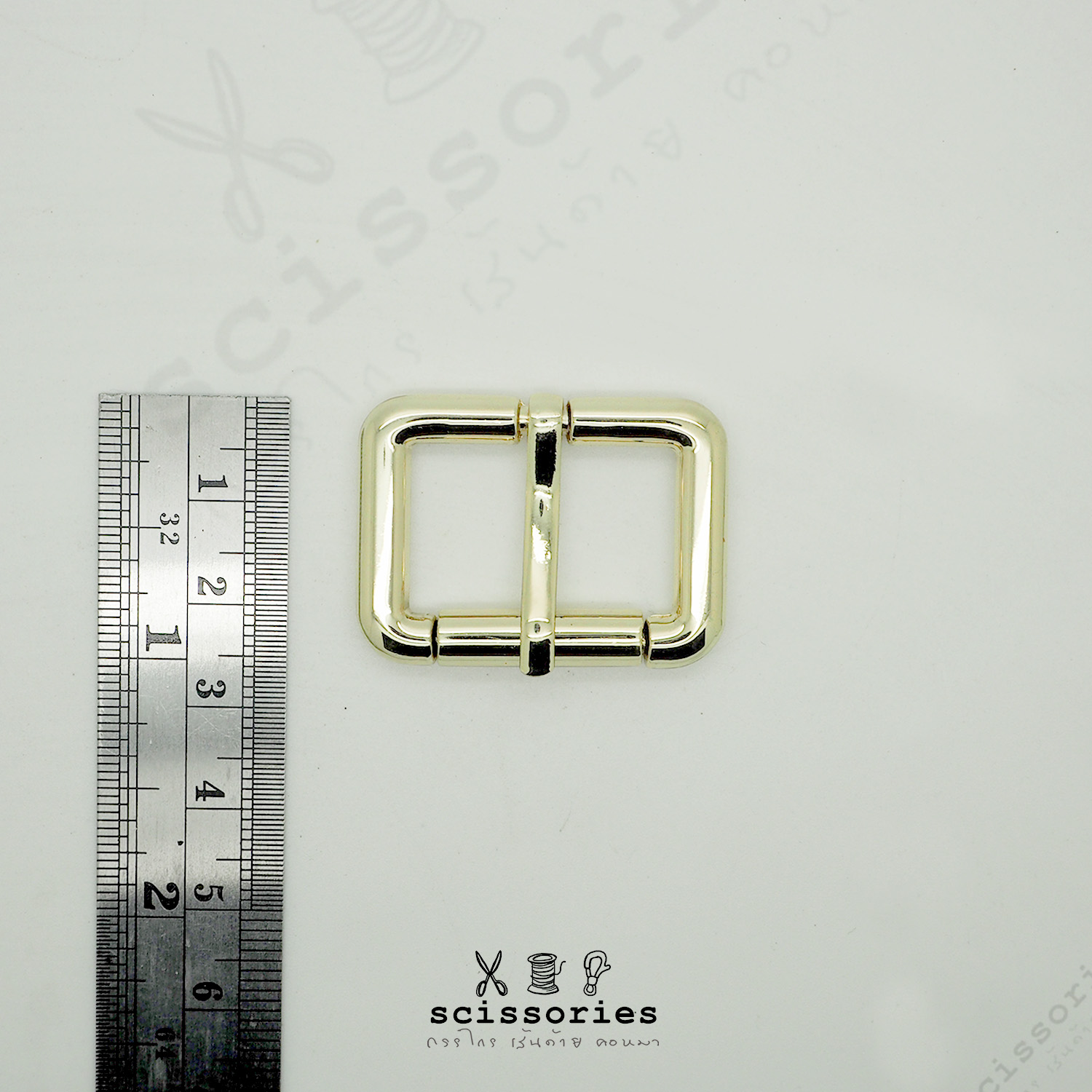 เข็มขัด ลูกกลิ้ง 1นิ้ว สีทอง Gold/2ตัว