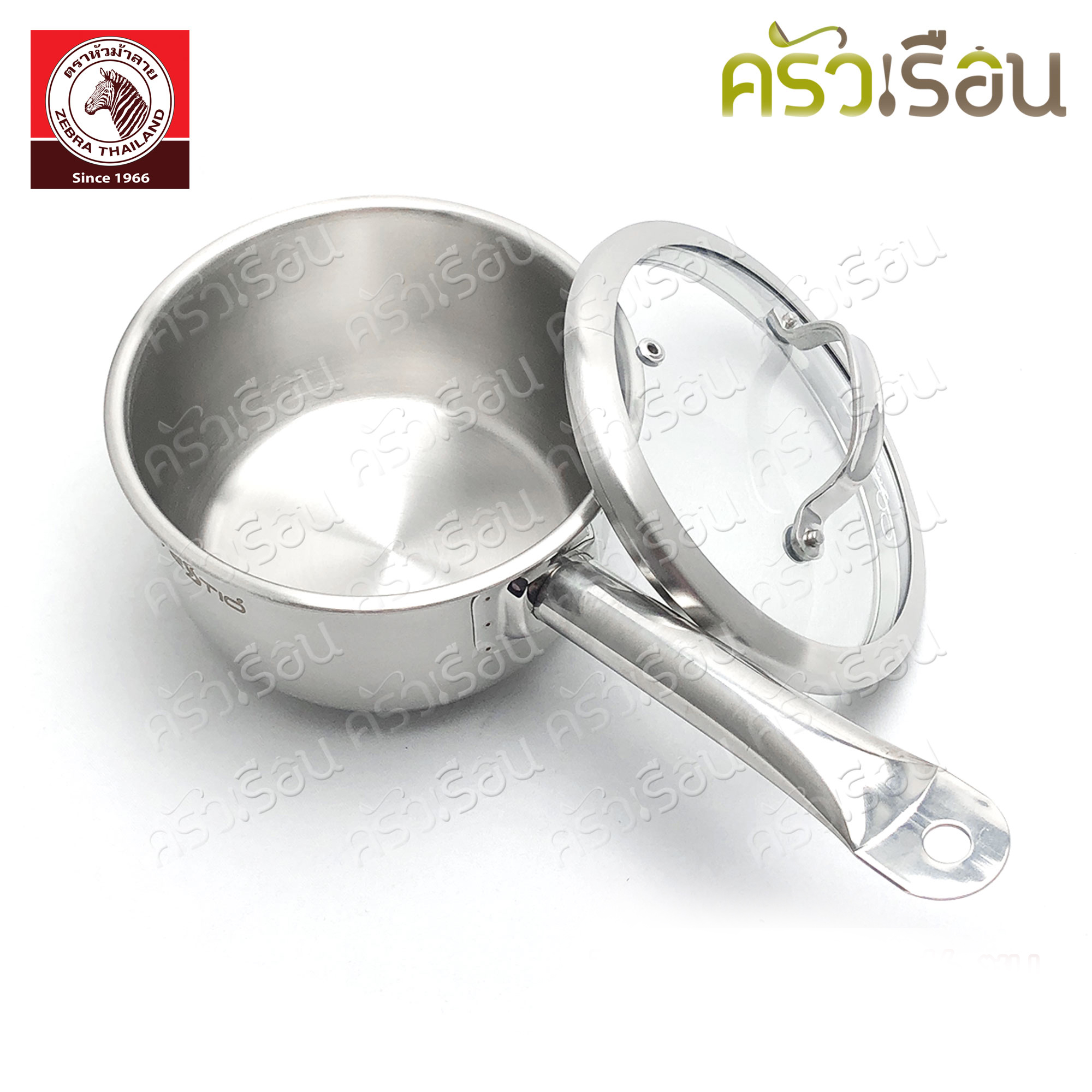 Zebra sauce pot, glass lid, Estio Pro, 18 cm., 2.5 liters, Zebra brand 168231