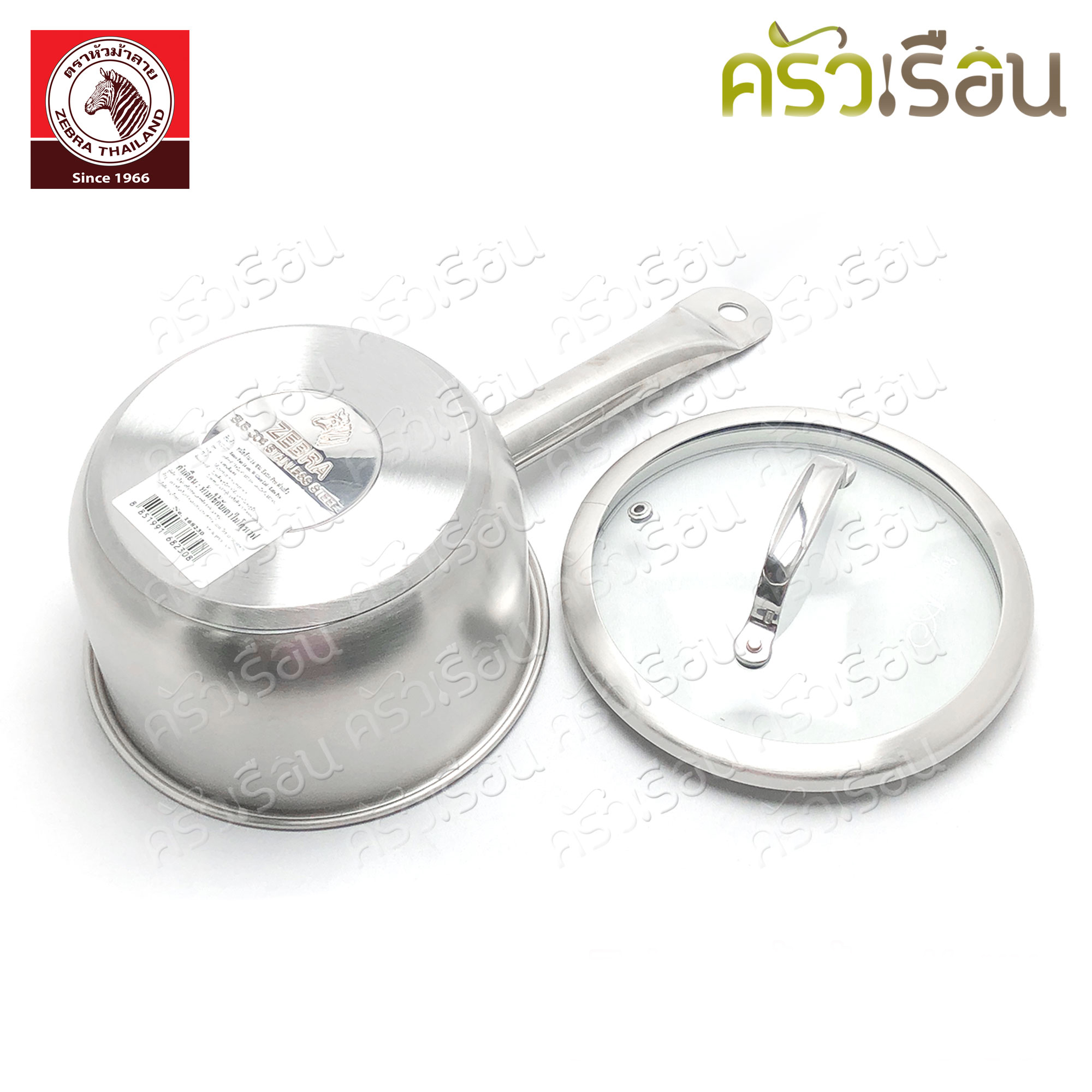 Zebra sauce pot, glass lid, Estio Pro, 18 cm., 2.5 liters, Zebra brand 168231