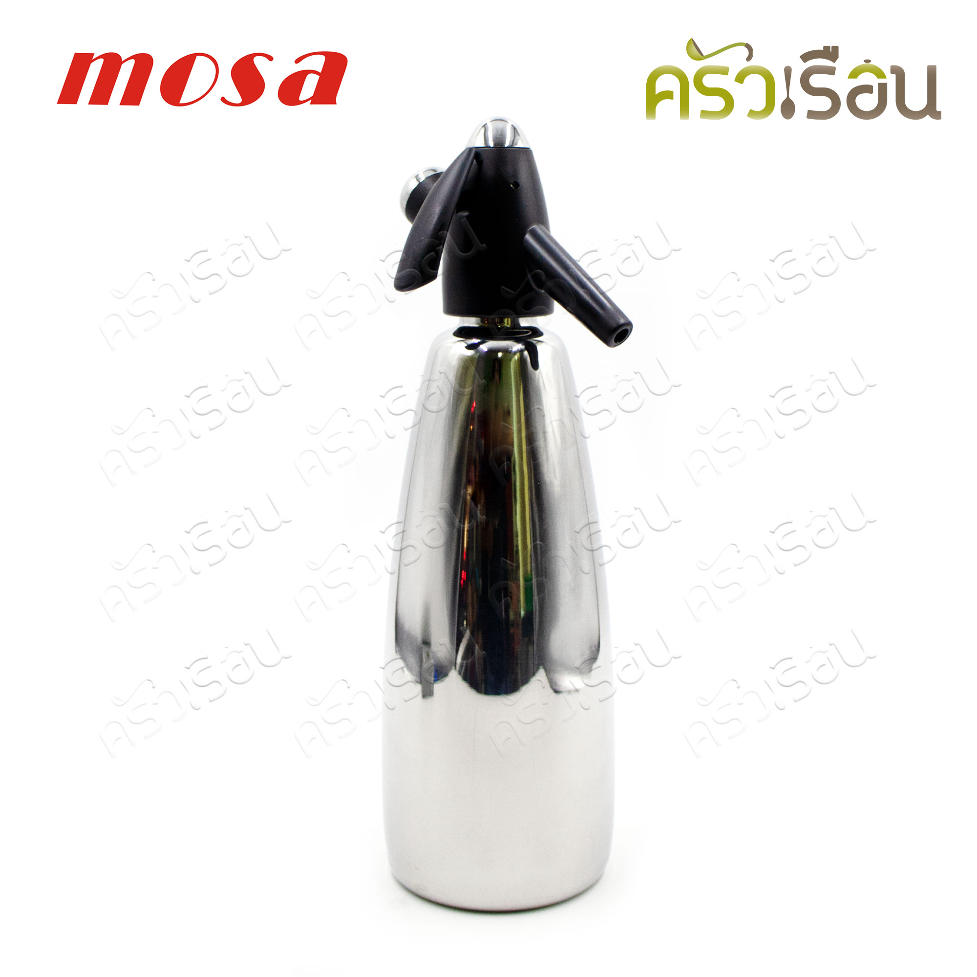 MOSA Soda Siphon Stainless เครื่องทำน้ำโซดาแบบหัวฉีด ขนาด 1 ลิตร พร้อมก๊าซสำหรับทำน้ำโซดา CO2 3 กล่อง กระบอกทำน้ำโซดาไซฟอน สแตนเลส ขวดทำน้ำโซดา
