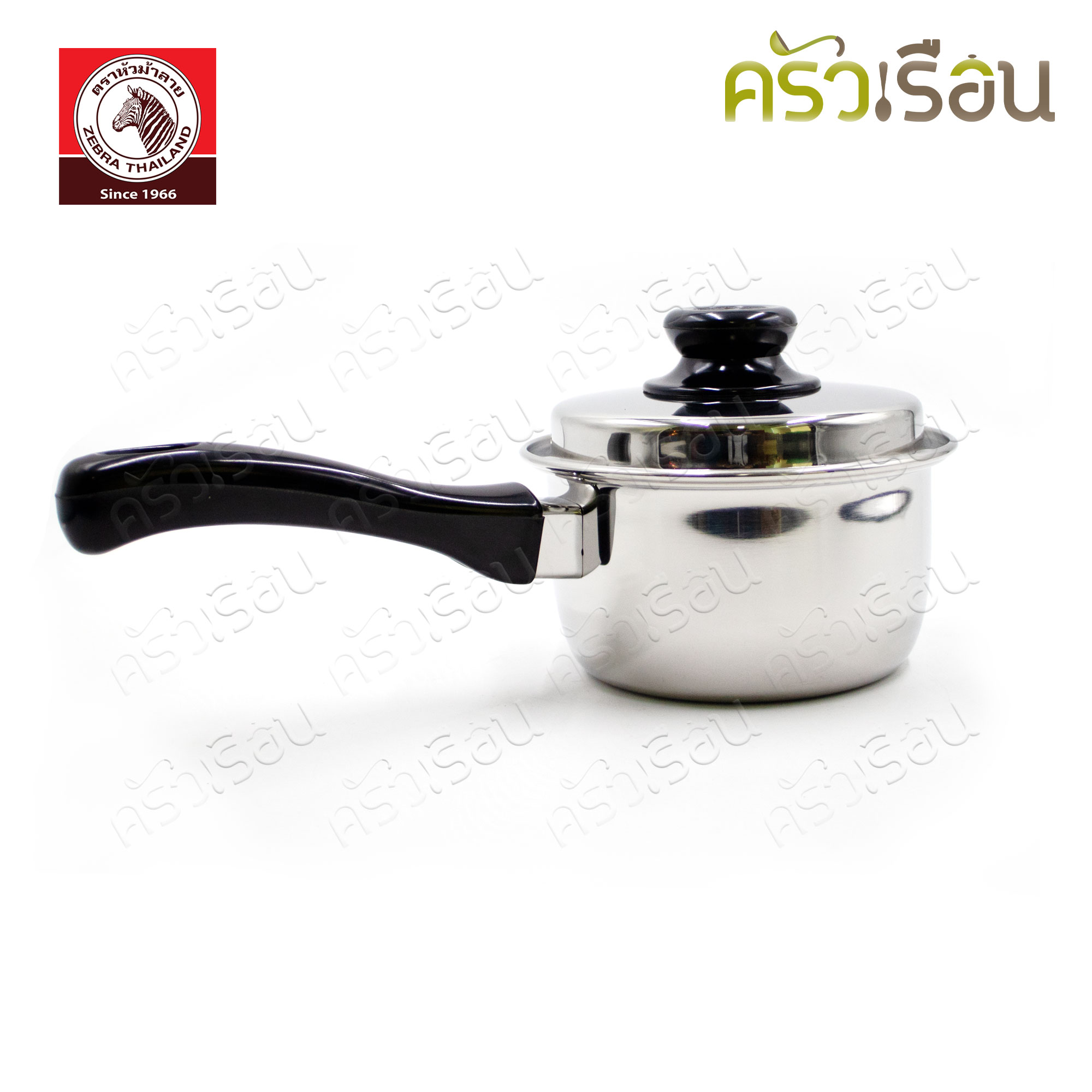 ZEBRA หม้อด้าม มีฝา Carry 14 ซม. ความจุ 1.1 ลิตร ตราหัวม้าลาย 166371 หม้ออุ่น หม้อต้ม หม้อหาง หม้อม้าลาย หม้อ
