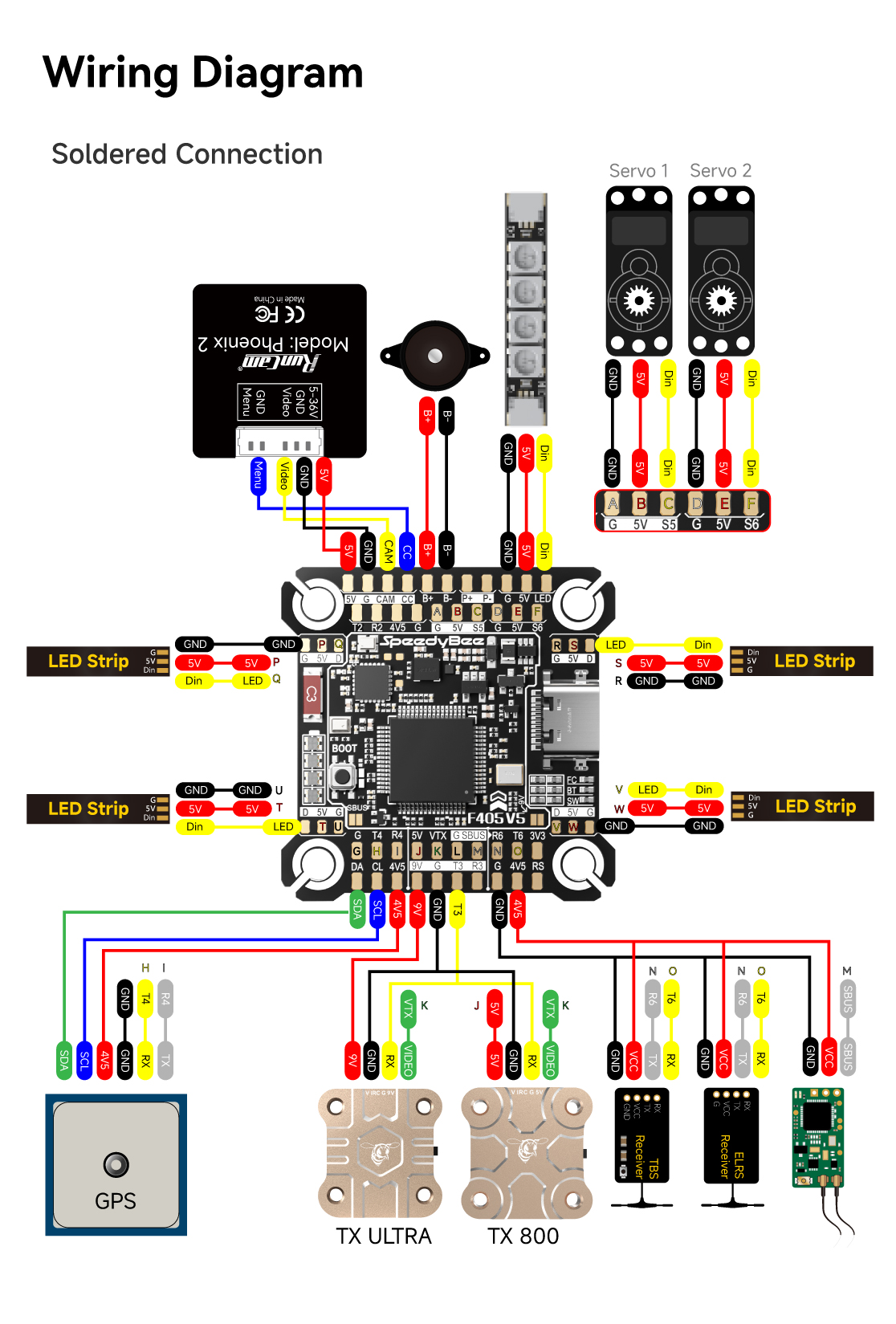 [Stack&FC&ESC] 2025 SpeedyBee F405 V5 BLS 50A 30x30 FC&ESC Stack อุปกรณ์โดรน Drone