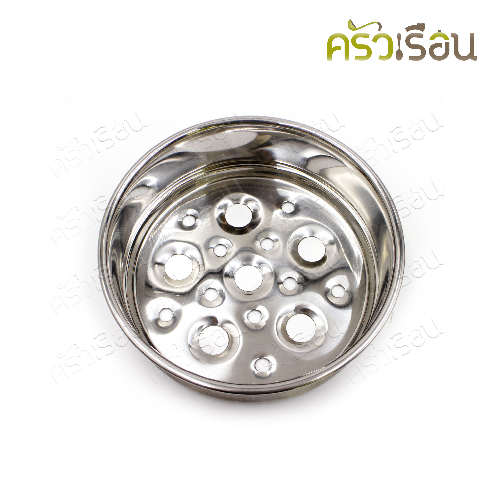 Haifa หม้อด้าม สเตนเลส มีชั้นนึ่ง 18 ซม. ฝาแก้ว [ หม้ออุ่น หม้อนึ่ง หม้อหาง ]