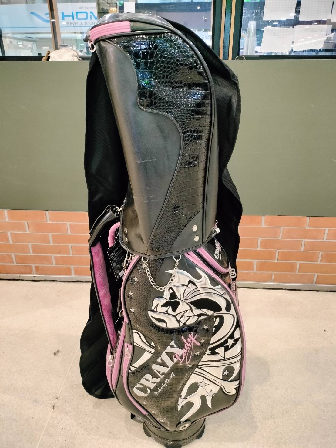 (Genuine) Golf Bag CRAZY Bulldog (Free Cover Travel) 9”
