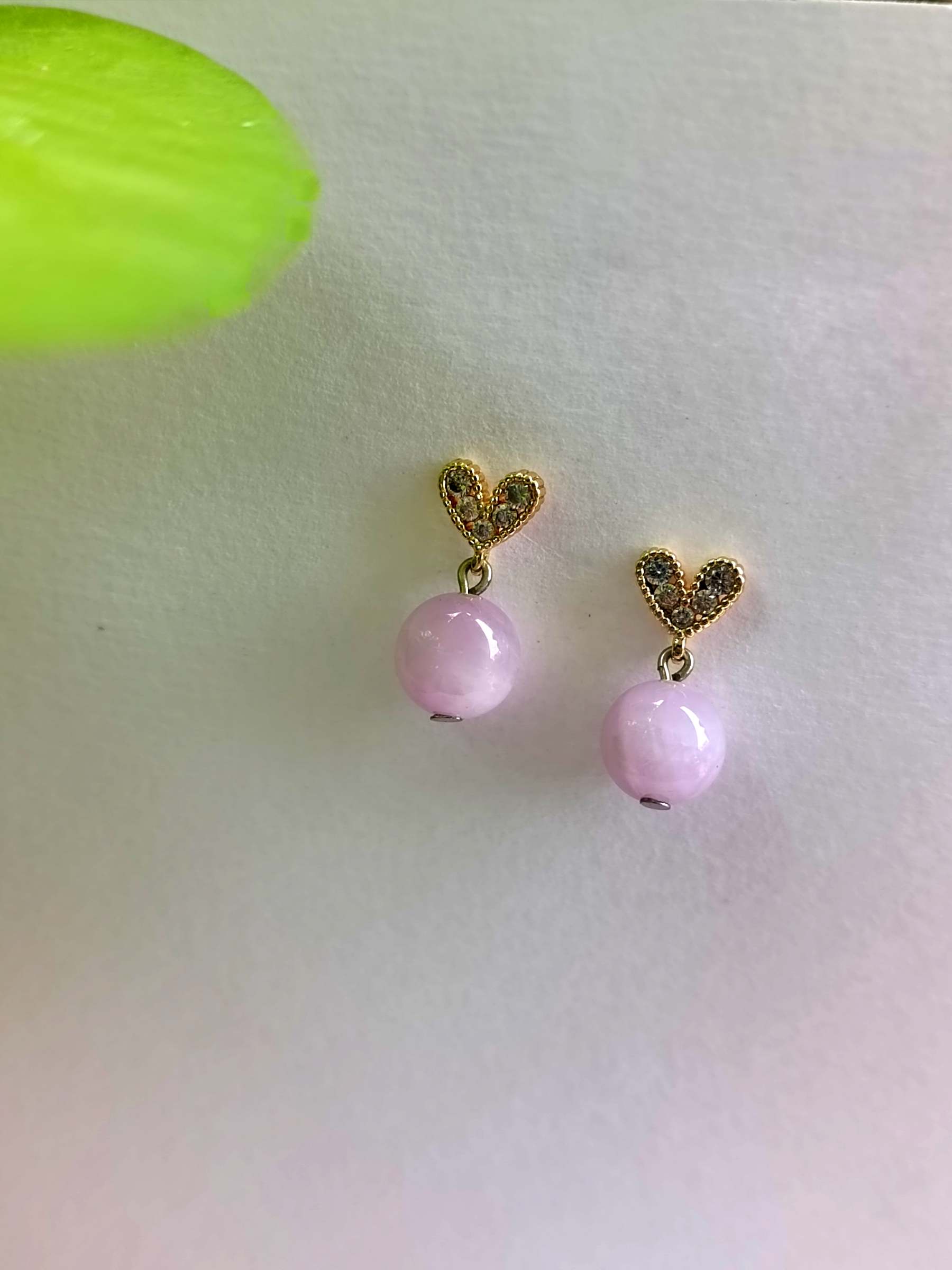 ต่างหูหินแท้ "14K" Kunzite Earrings (Charming & Divine Love)