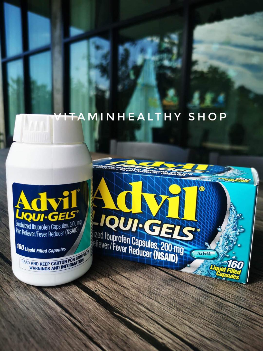 ยาแก้ปวด Advil liquid gel ขนาด 160 เม็ด