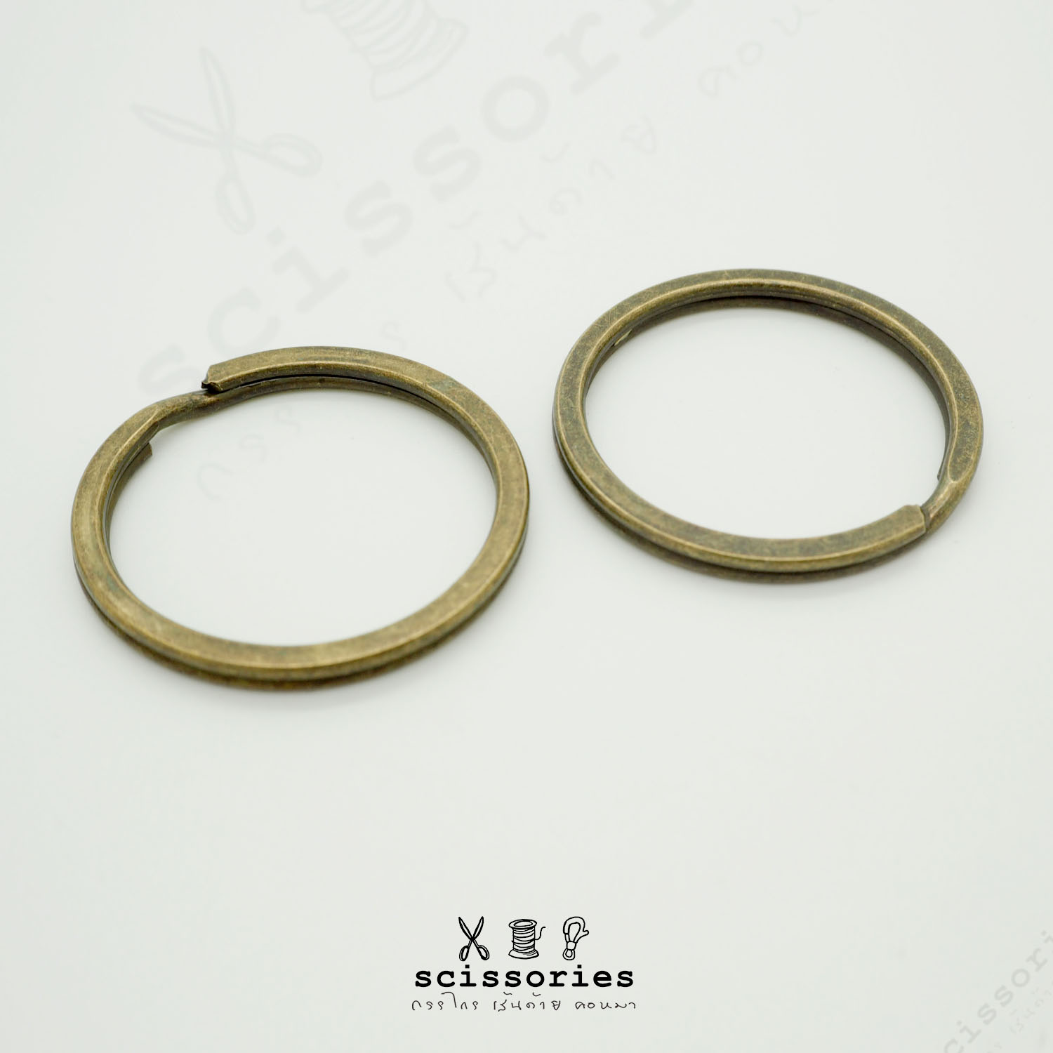 ห่วงกลมพวงกุญแจ 3 Cm สีเหลืองดำ/10ตัว