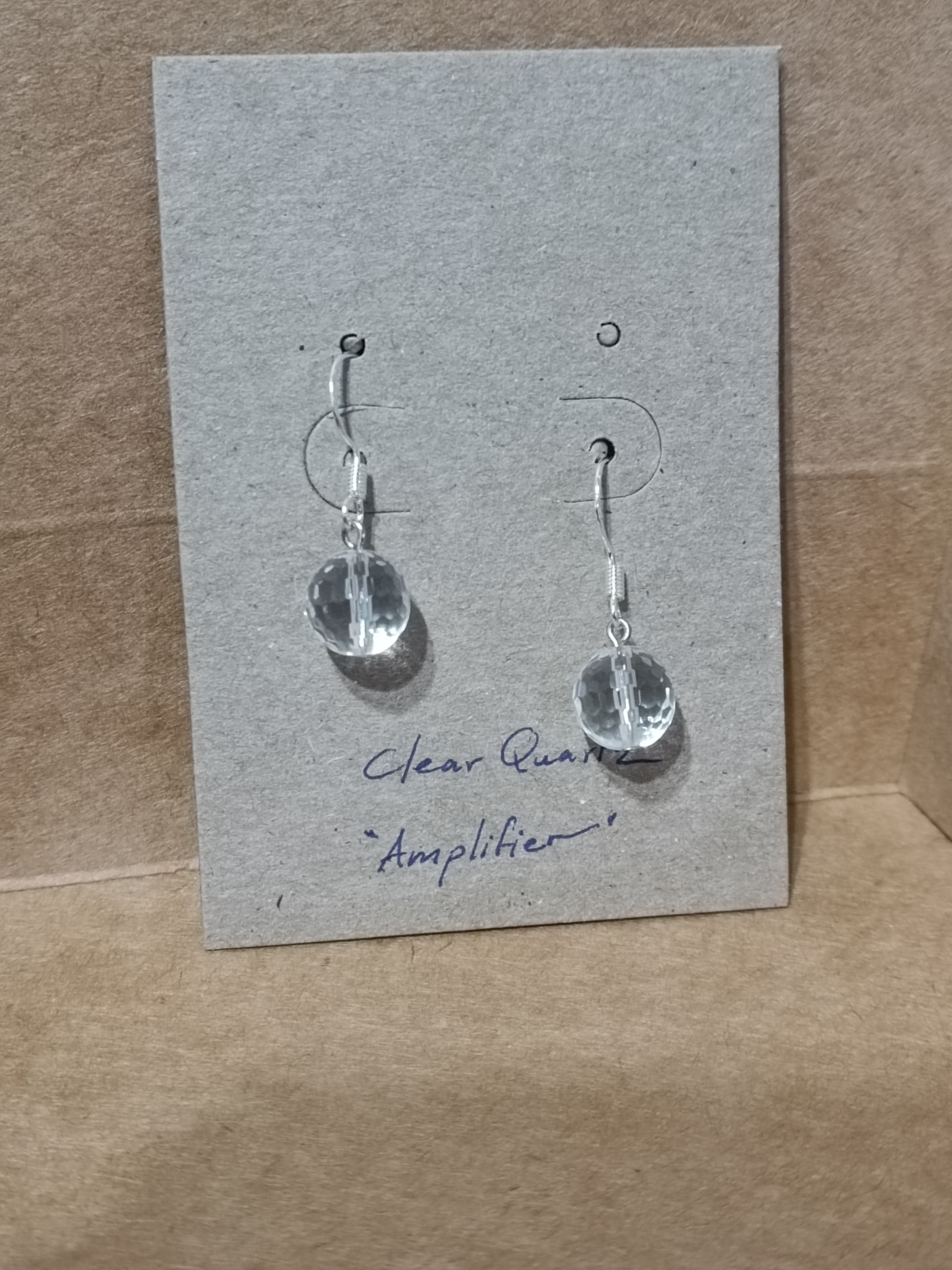 ต่างหูหินแท้ "Flow" Clear Quartz Earring (For Success)