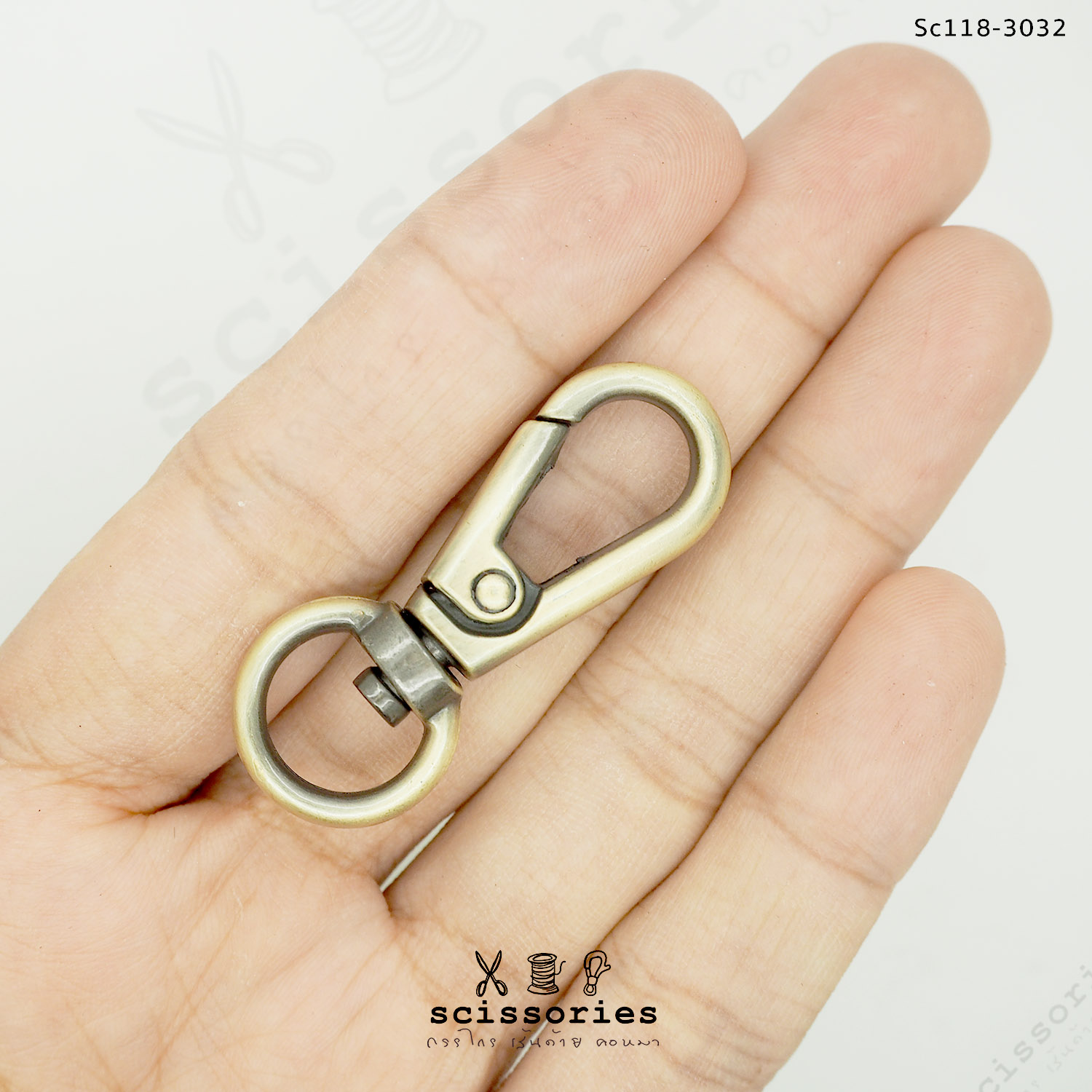 คอหมา 1.1 cm สีเหลืองขัด /2 ตัว