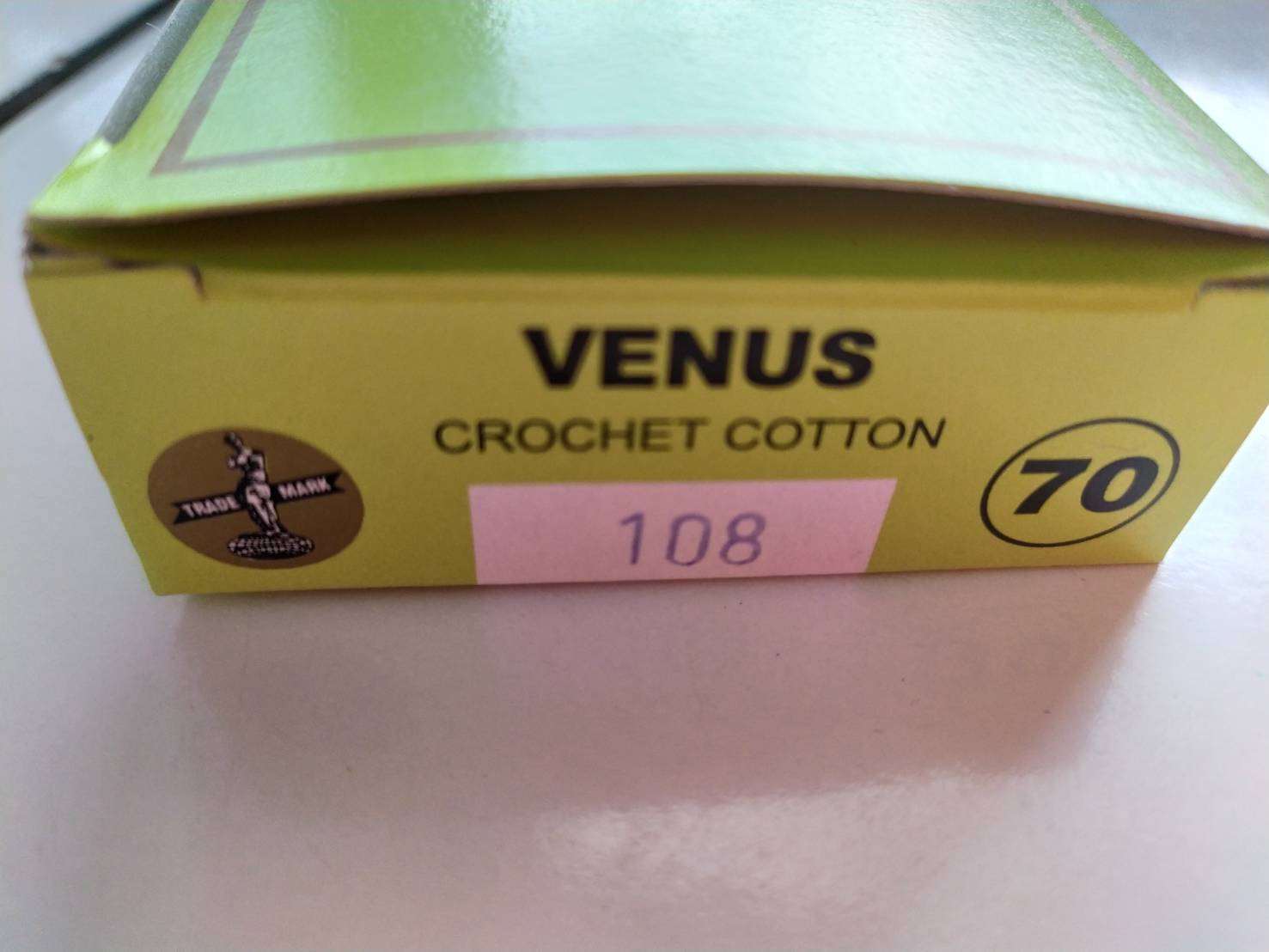 ด้ายวีนัสมุกมัน เบอร์ 8 ด้ายถัก ปัก เย็บ สีชมพู