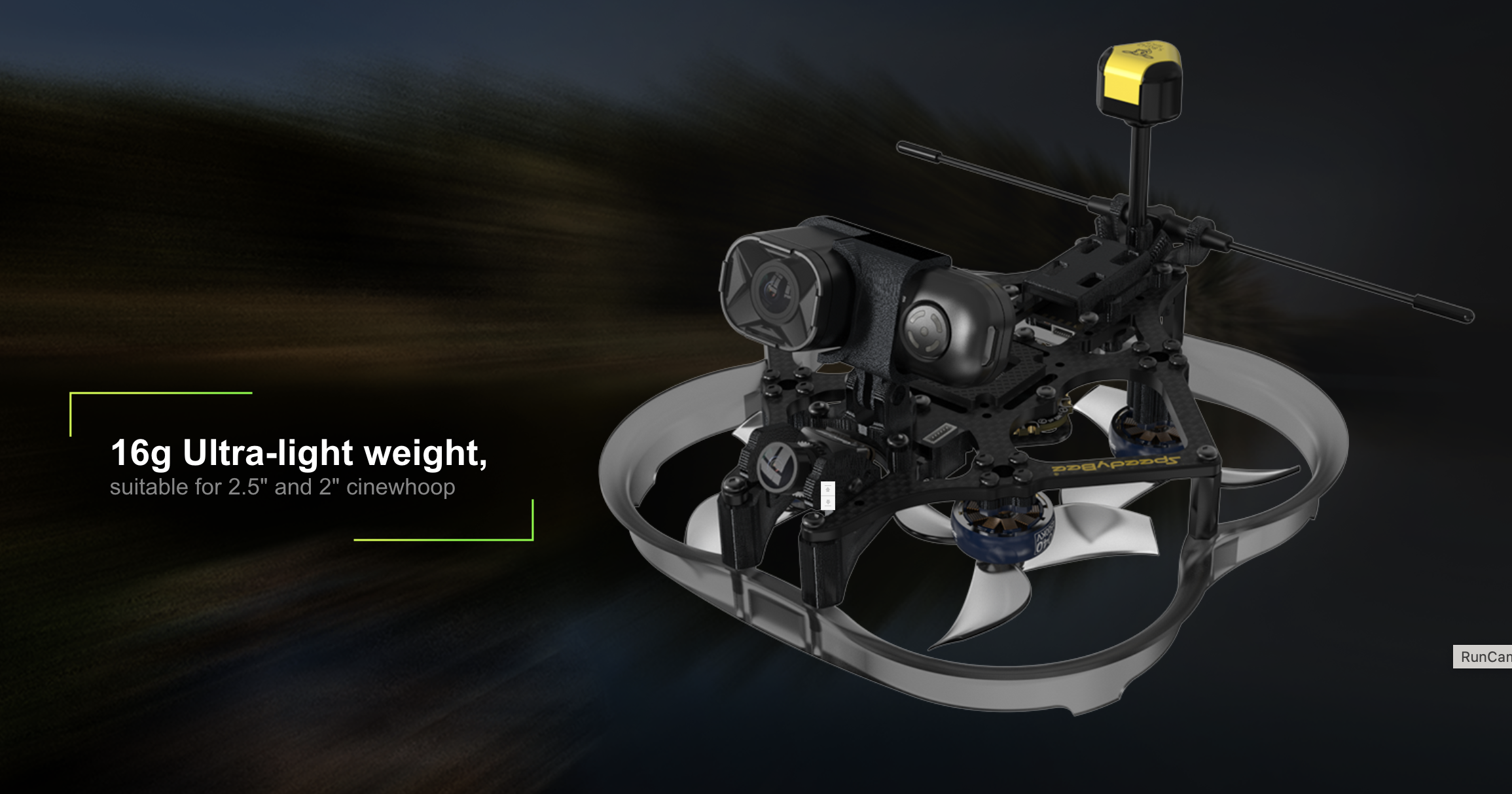 New Version RunCam Thumb HD & 4K Camera Gyro Flow กล้อง FPV เบา เล็ก 1080P Full HD และ 4K มีกันสั่นในตัว 60fps Drone