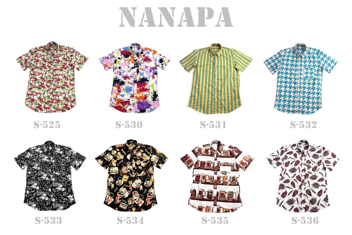 New!! เสื้อเชิ้ตแขนสั้น พิมพ์ลาย