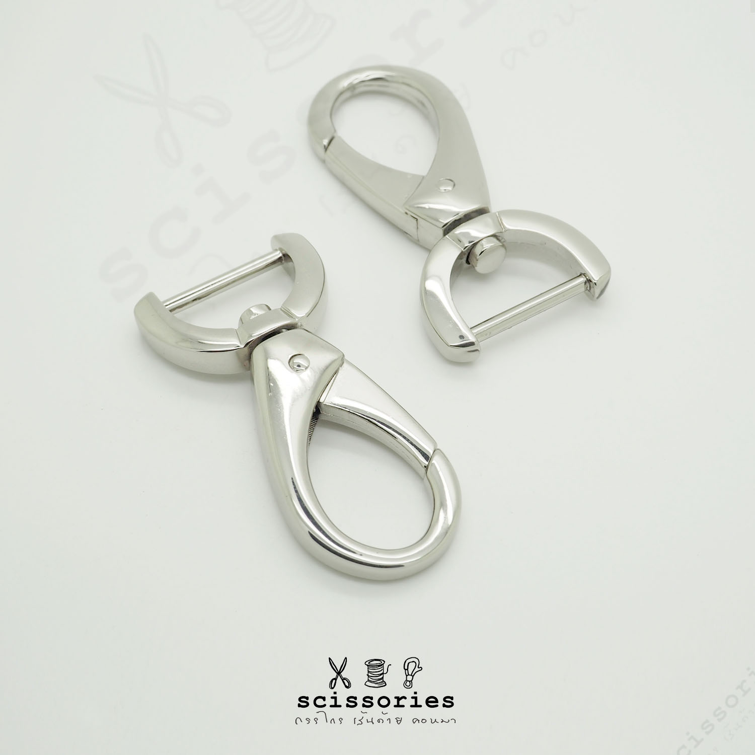 คอหมา 2 cm. สีเงิน/2 ตัว