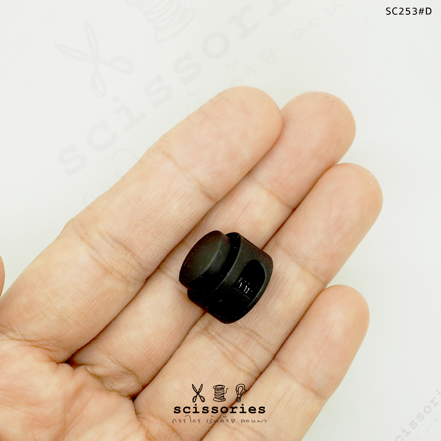 สตอปเปอร์ ตัวหยุดสาย สีดำ 10ตัว อะไหล่พลาสติก