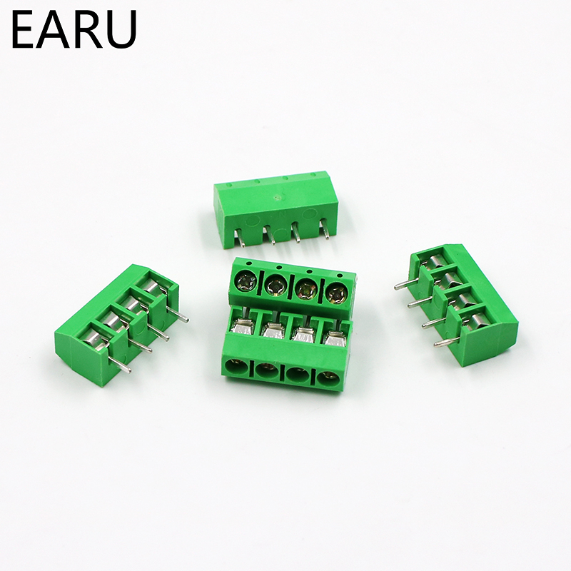 KF301-5.0-4P KF301 Pitch 5.0mm Straight Pin 4P Screw PCB Terminal Block Connector Green