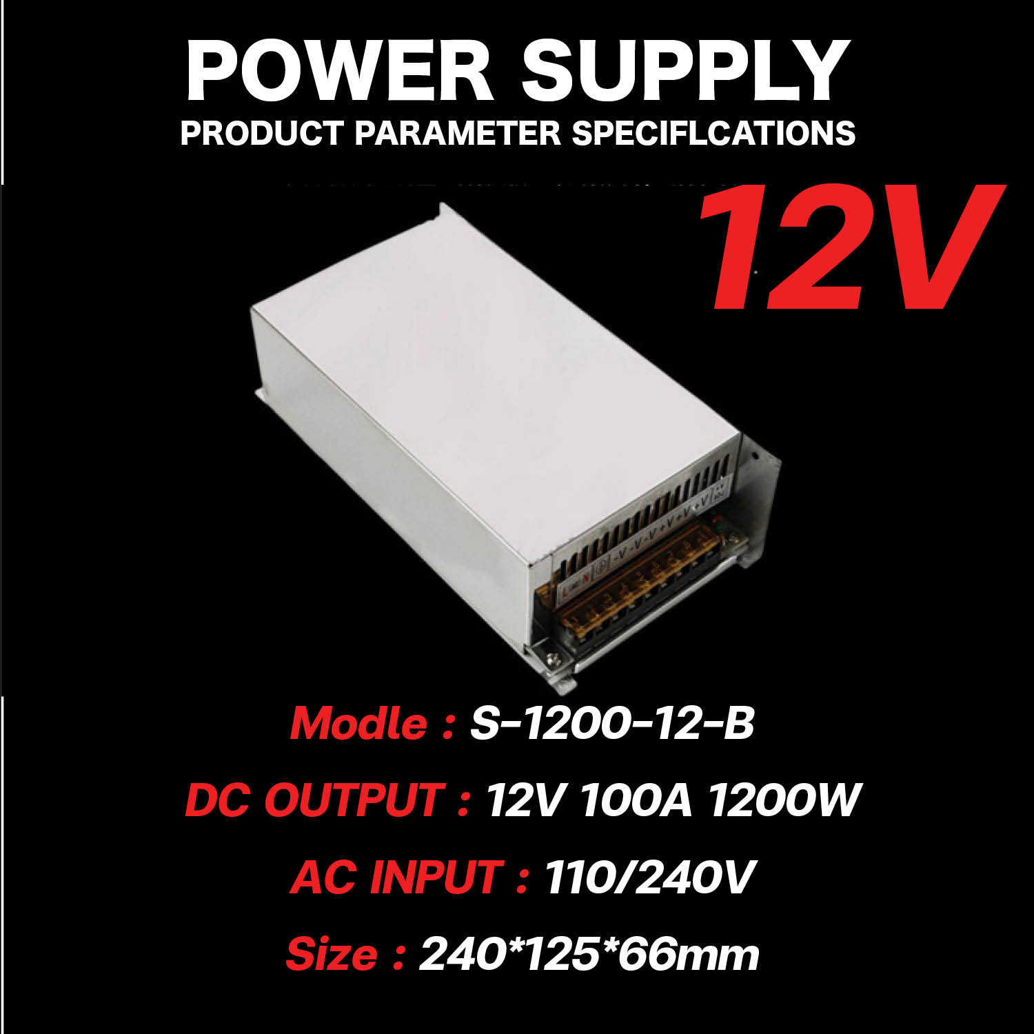 Switching Power Supply มาตฐาน สวิตชิ่งเพาเวอร์ซัพพลาย หม้อแปลง Adapter LED 12V 24V 25A 40A 600W 1000W สวิทช์ไฟ สวิตช์ไฟ