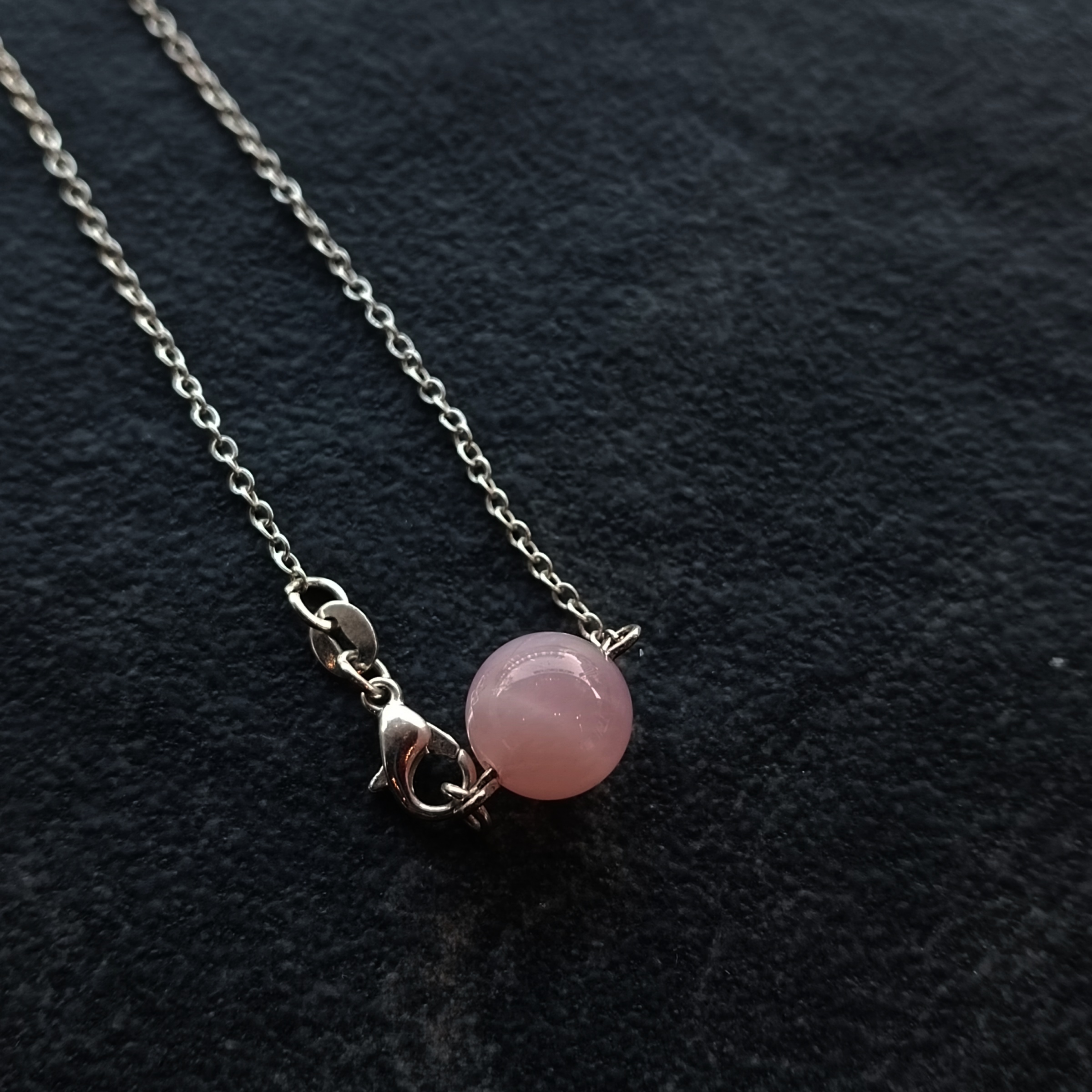 สร้อยข้อมือเงินแท้ 925 "Lak Lak " ประดับหินแท้ Rose Quartz Bracelet (เมตตามหานิยม)