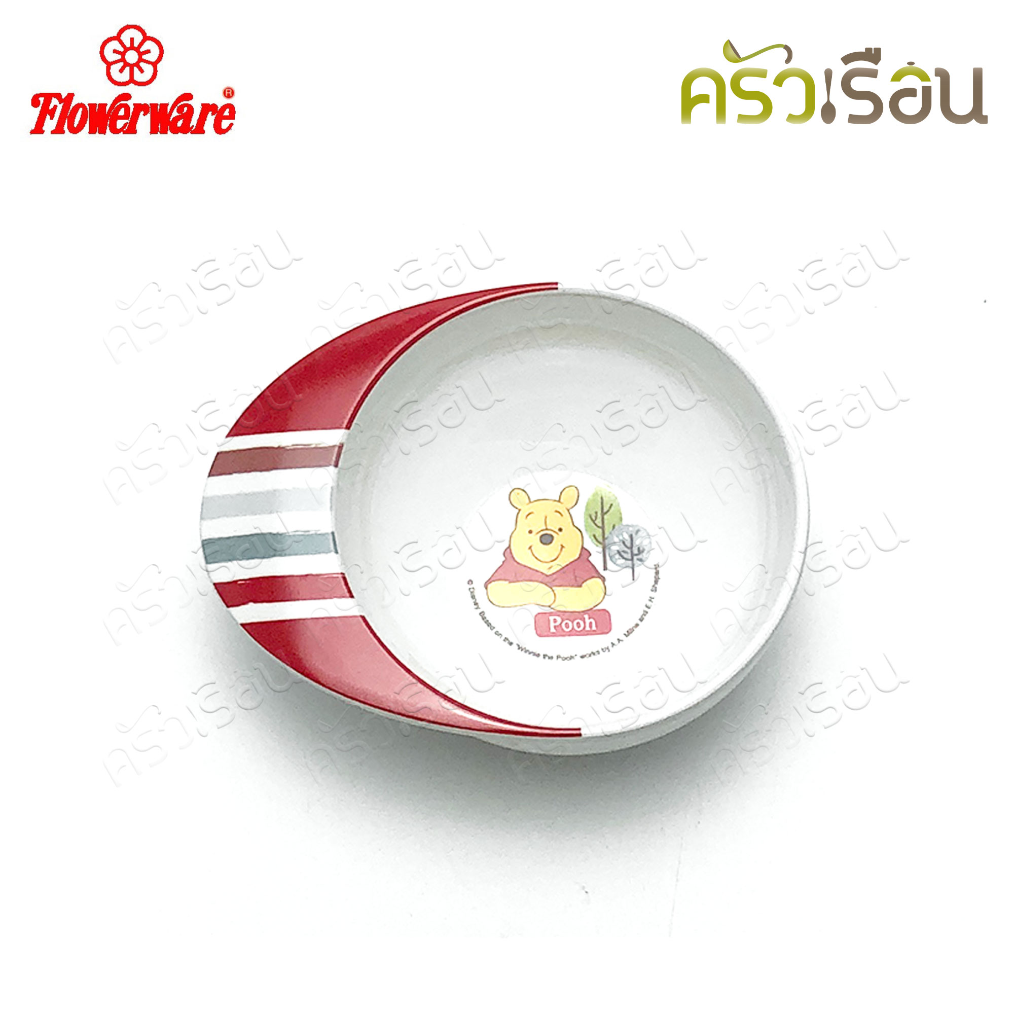 Flowerware ลายหมีพูห์ วู้ดแลนด์ Pooh Woodland [ ราคาต่อชิ้น ] ชาม หรือ ช้อนส้อม หรือ แก้วน้ำ เมลามีน